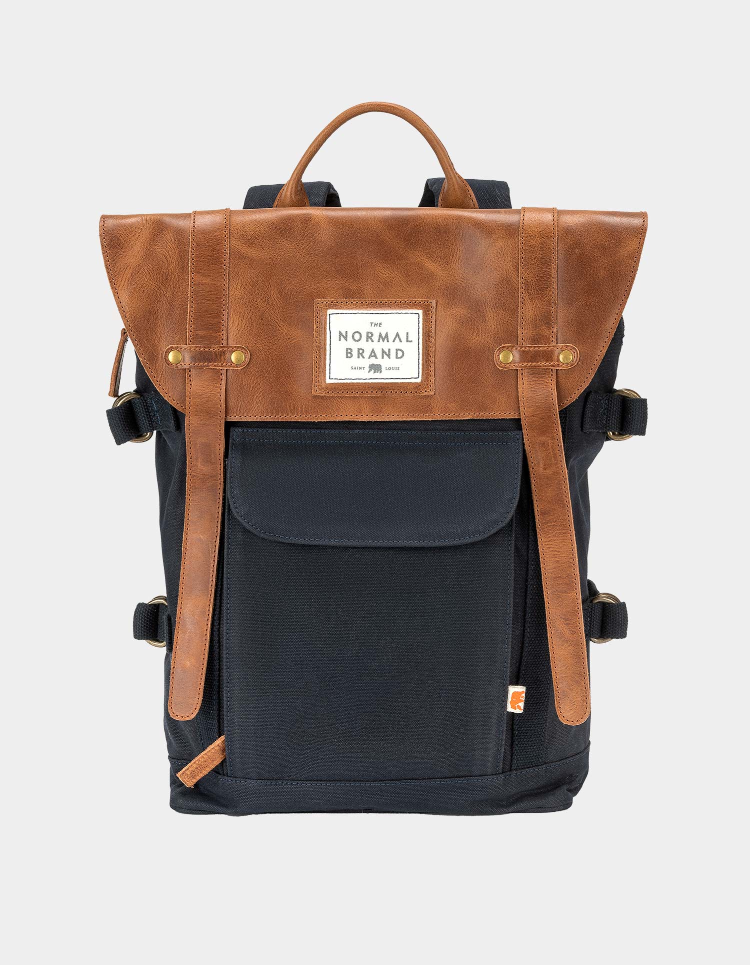 Top Side Leather Backpack in Navy – The Normal Brand