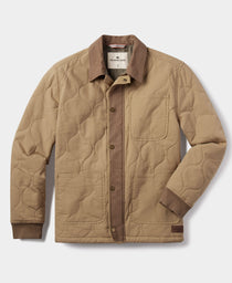 James Canvas Liner Jacket: Tan/Cedar