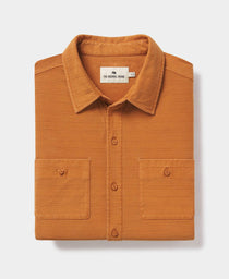 Sequoia Jacquard Long Sleeve Button Down: Amber