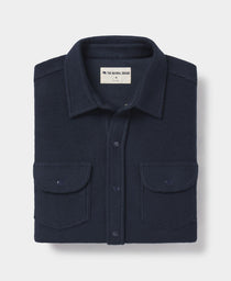 Tony Loop Terry Button Up: Navy