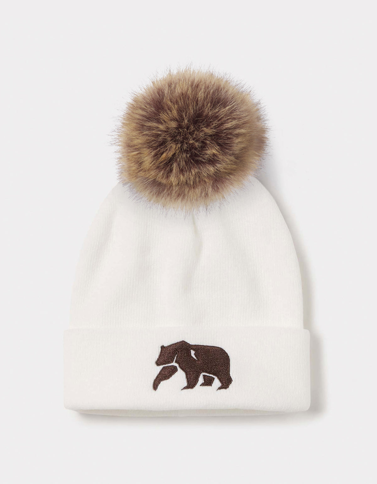 Pom Beanie in White