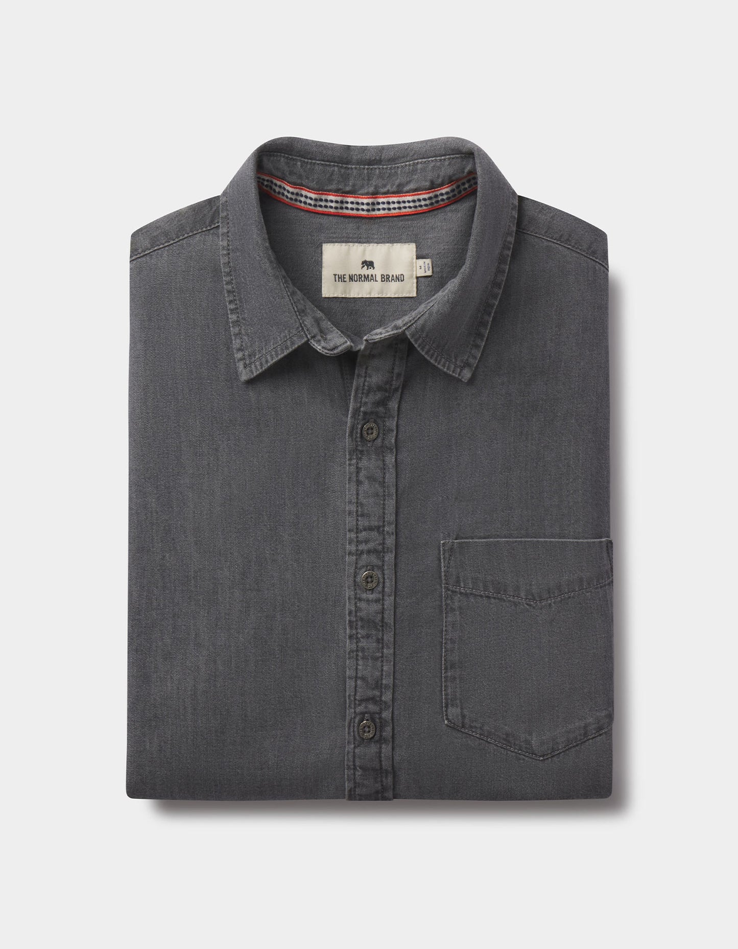 Cotton Denim Long Sleeve Button Up