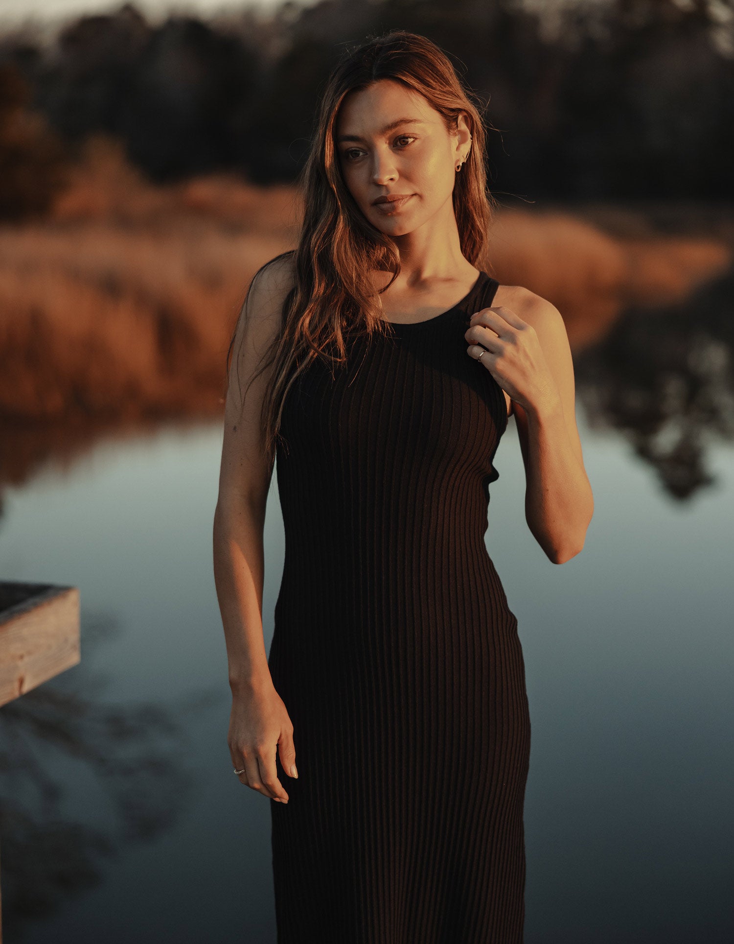 Claire Knit Maxi Dress in Black Claire Knit Maxi Dress in Black