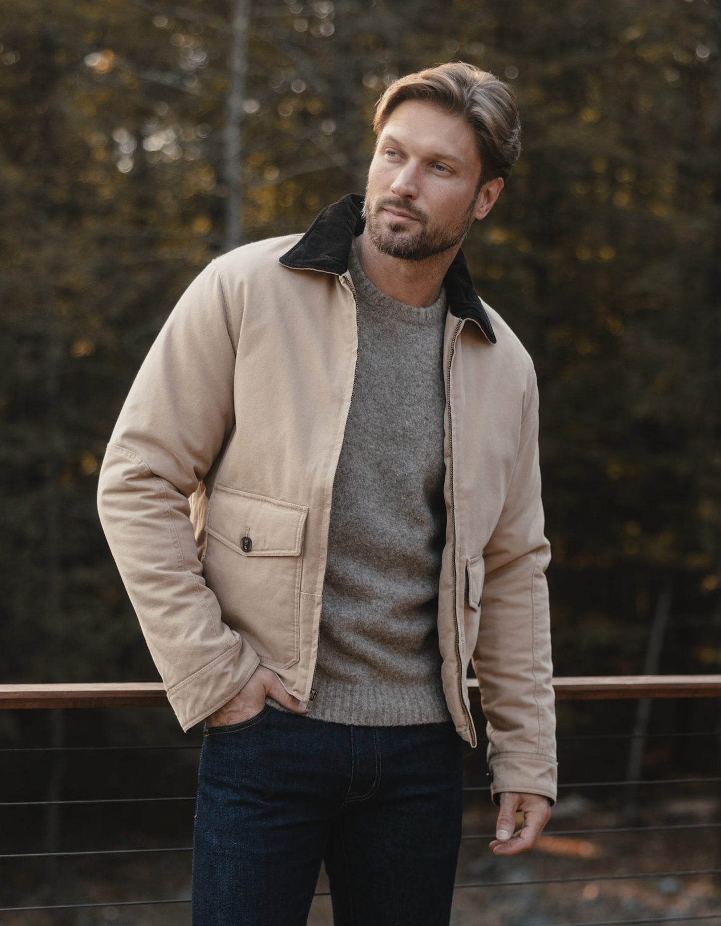 Canvas Zip Front Jacket
