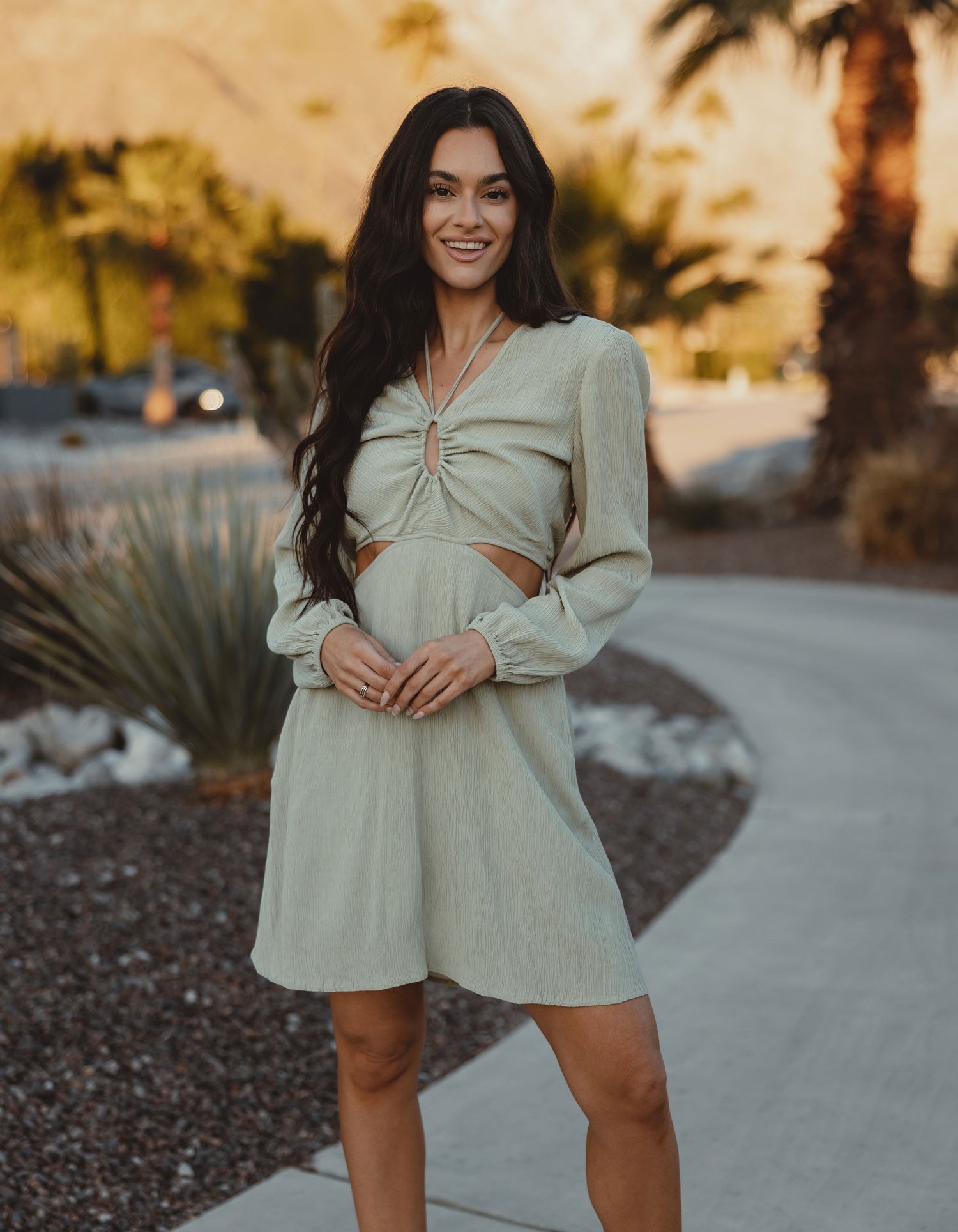 Ezra Crepe Cutout Dress Ezra Crepe Cutout Dress