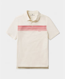Chip Pique Polo: Mineral Red Script