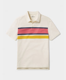Chip Pique Polo: Mineral Red Stripe
