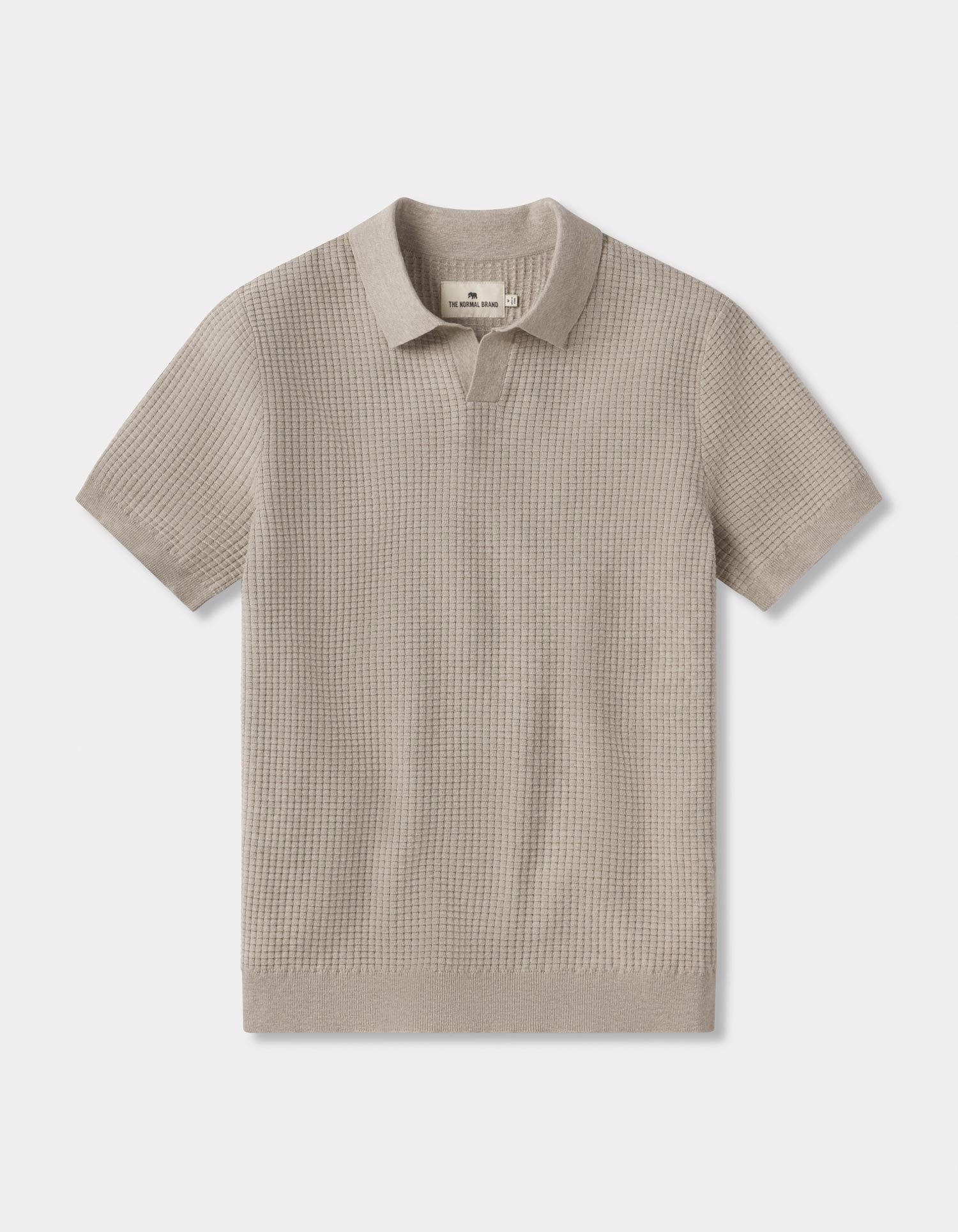 Waffle Stitch Polo in Flax – The Normal Brand