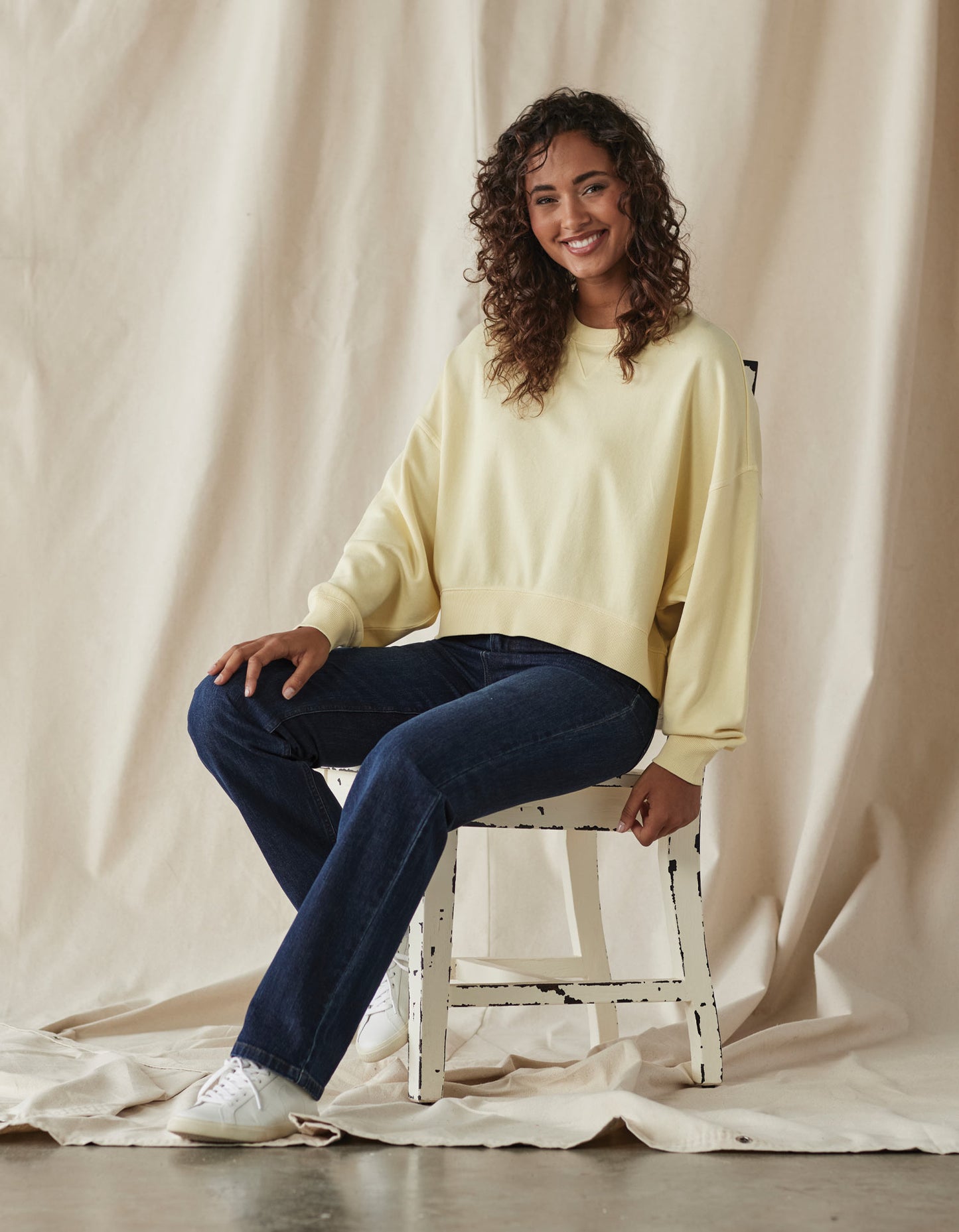 Cole Terry Vintage Crewneck in Sunglow