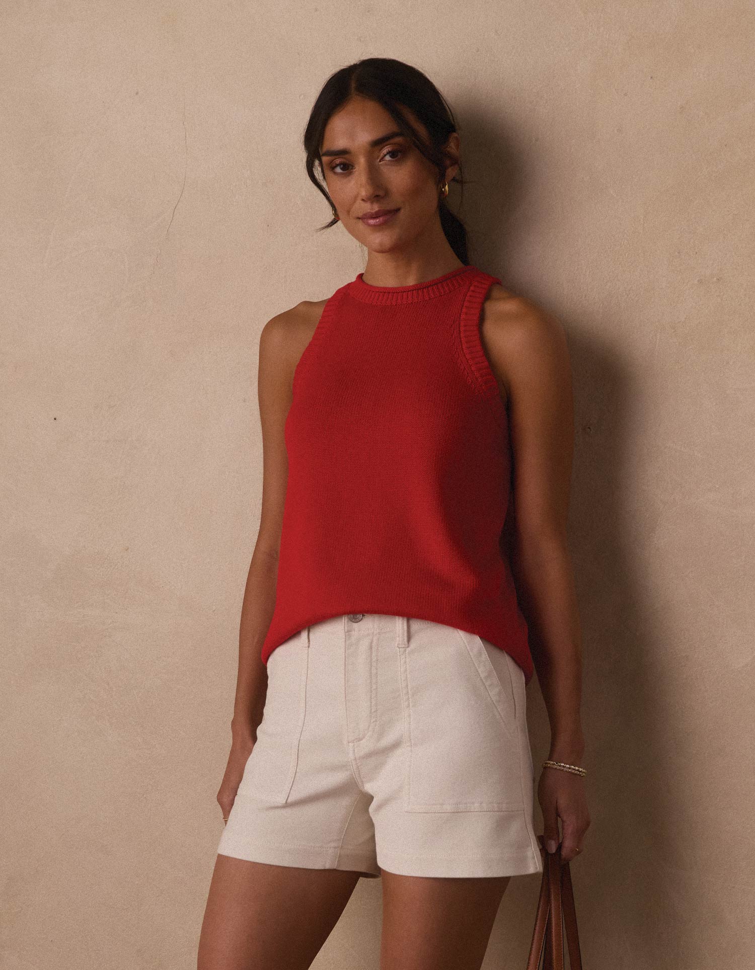 Wanderlust Hi-Neck Tank in Poppy Red – The Normal Brand
