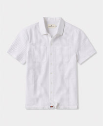 Knit Getaway Button Up: White