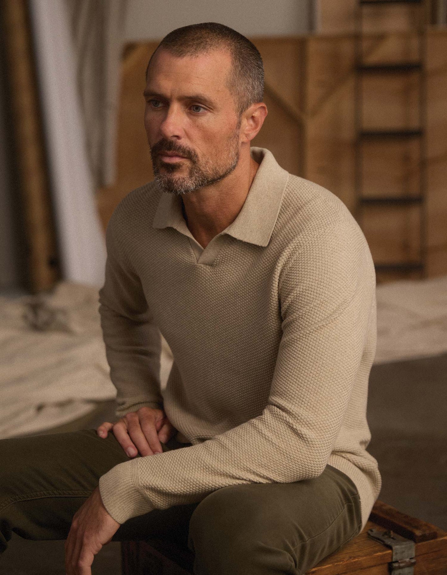 Coolmax Textured Sweater Polo