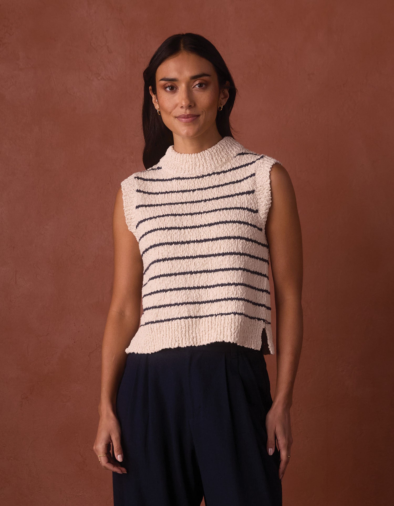 Louise Knit Tank in Cream/Navy Stripe – The Normal Brand