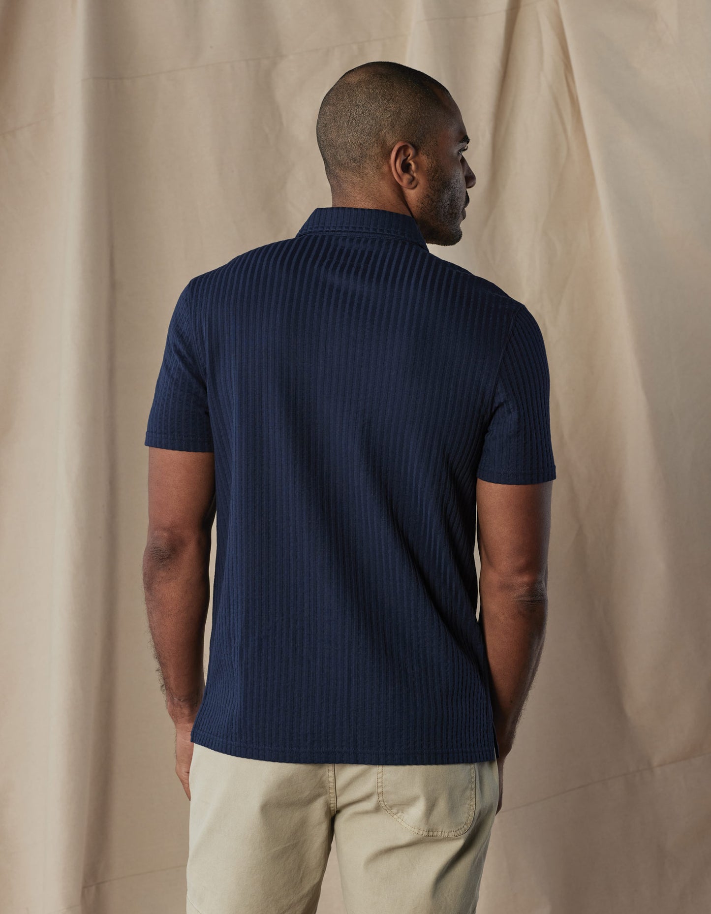 Knit Getaway Button Up in Navy