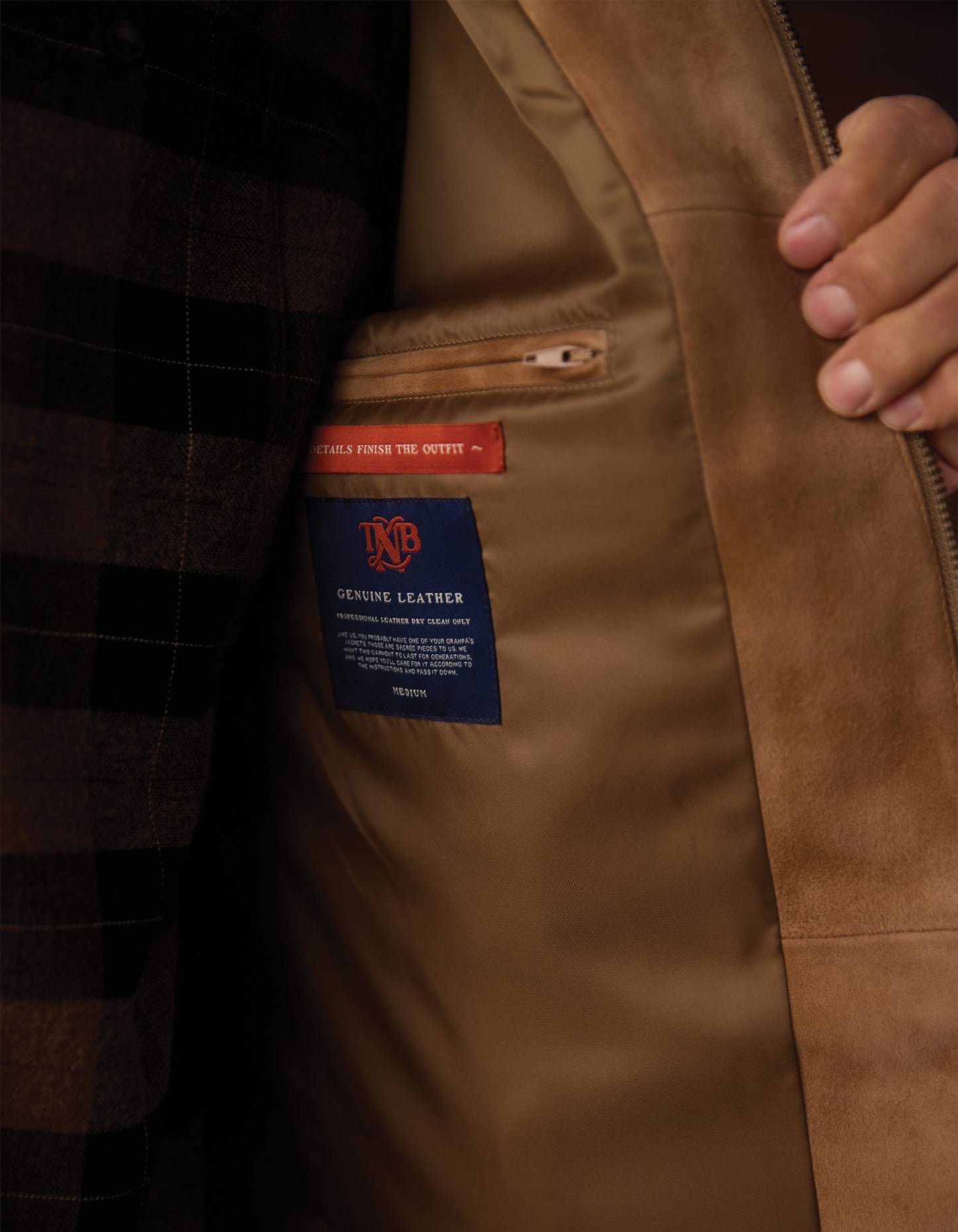 Anthony Suede Type 2 Trucker in Toasted Chestnut