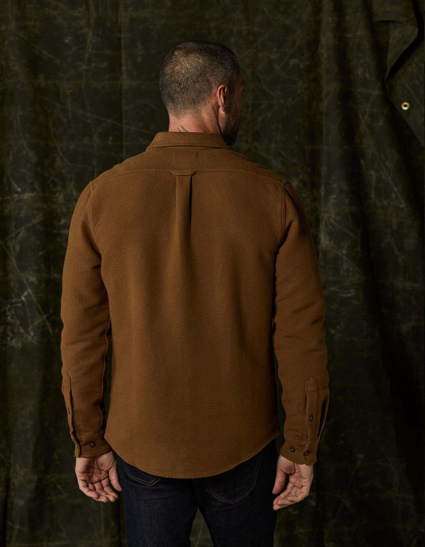 Heavyweight Chamois Overshirt in Gold