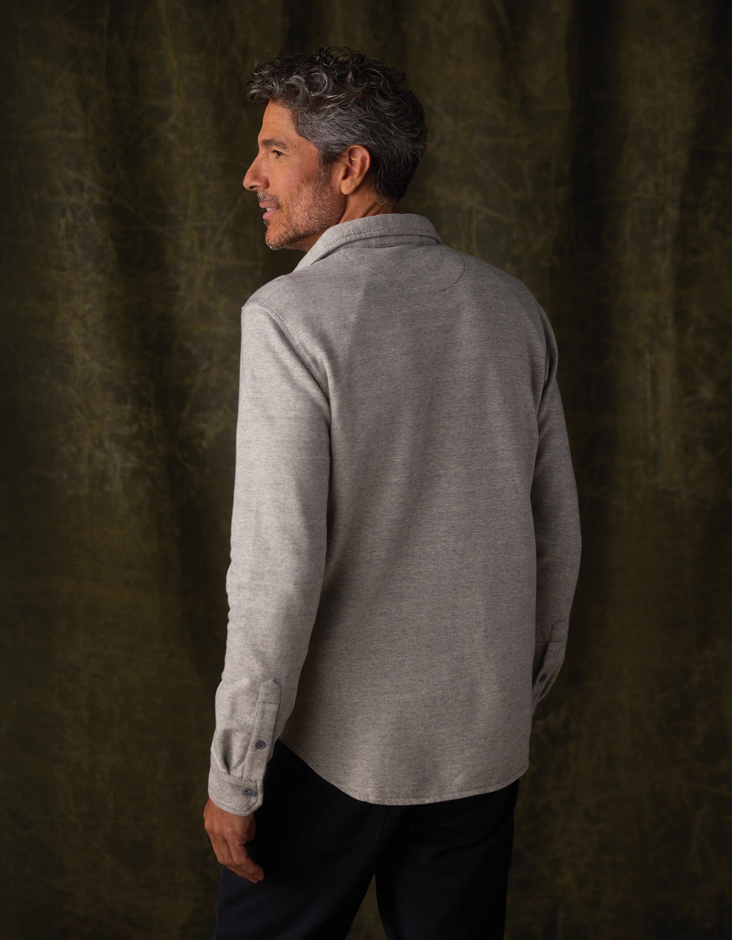 Textured Knit Shirt in Graphite