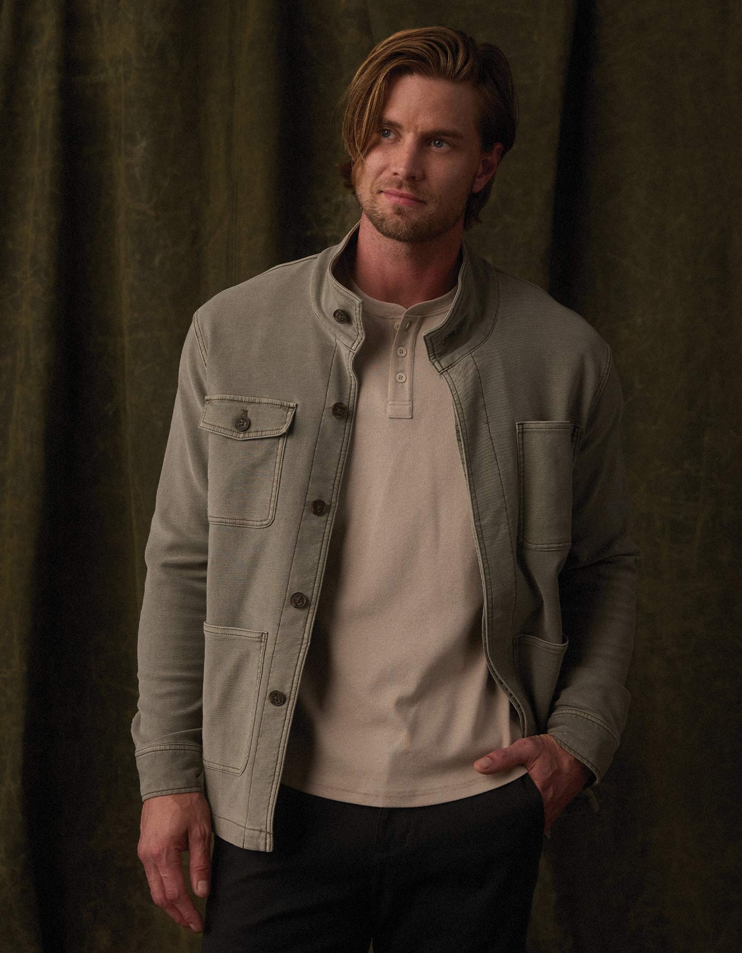Comfort Terry Chore Coat in Moss – The Normal Brand