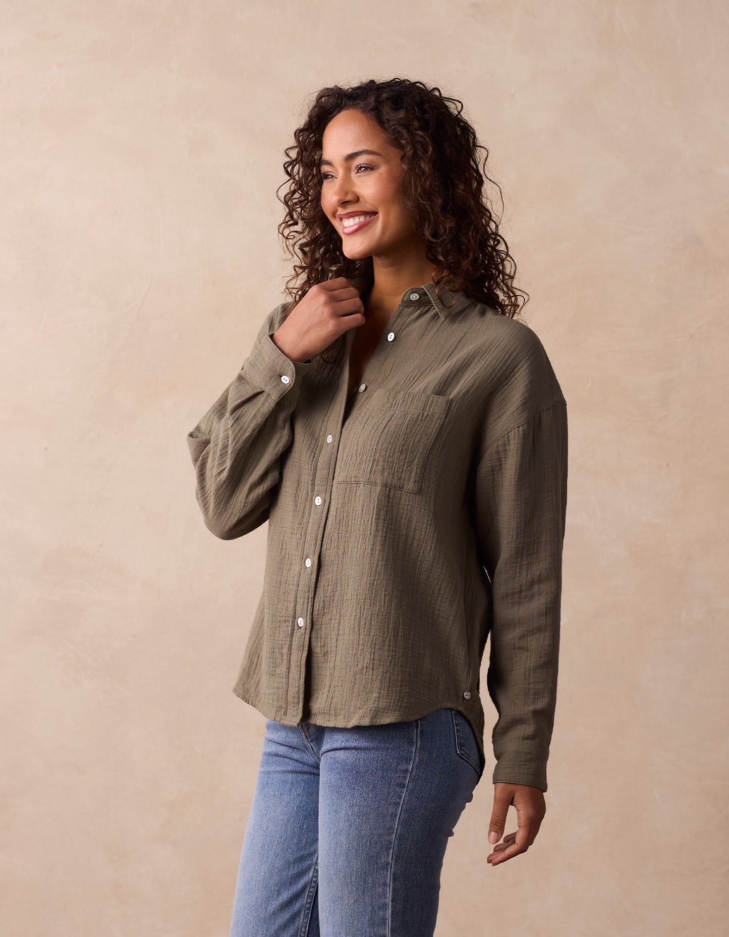 Kalo Overshirt in Deep Sage
