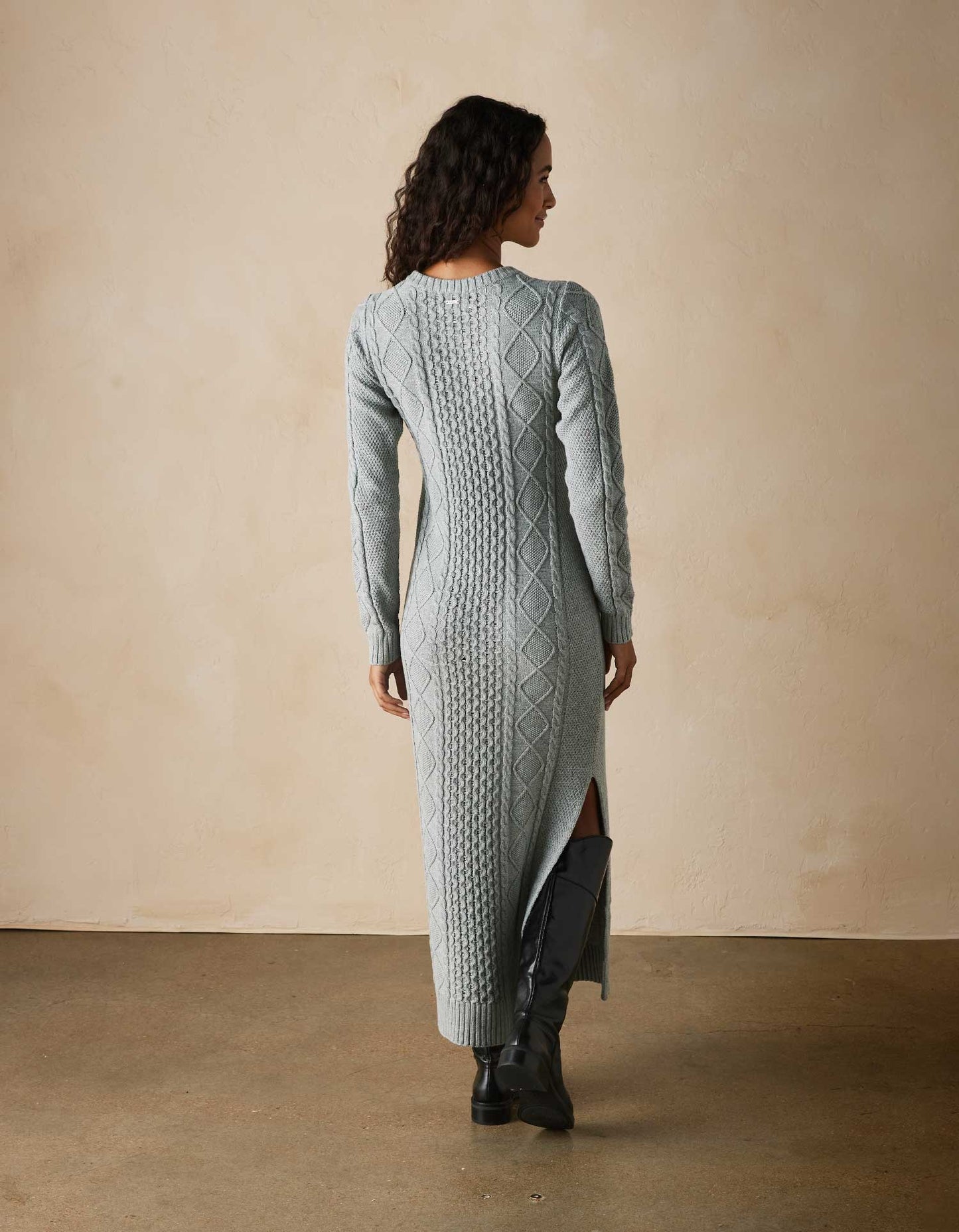 Maria Sweater Dress in Heathered Grey