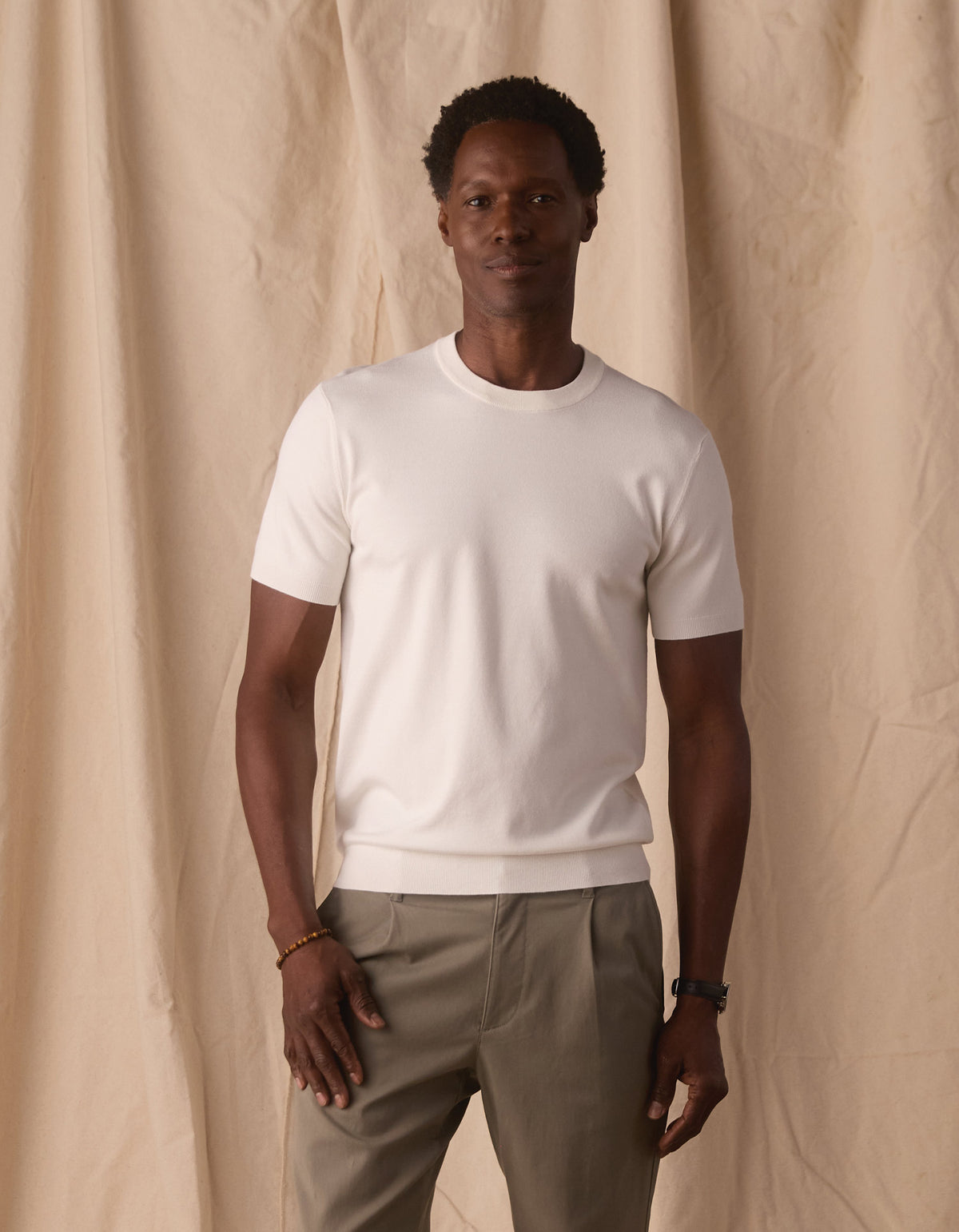 Taylor Sweater Tee in White