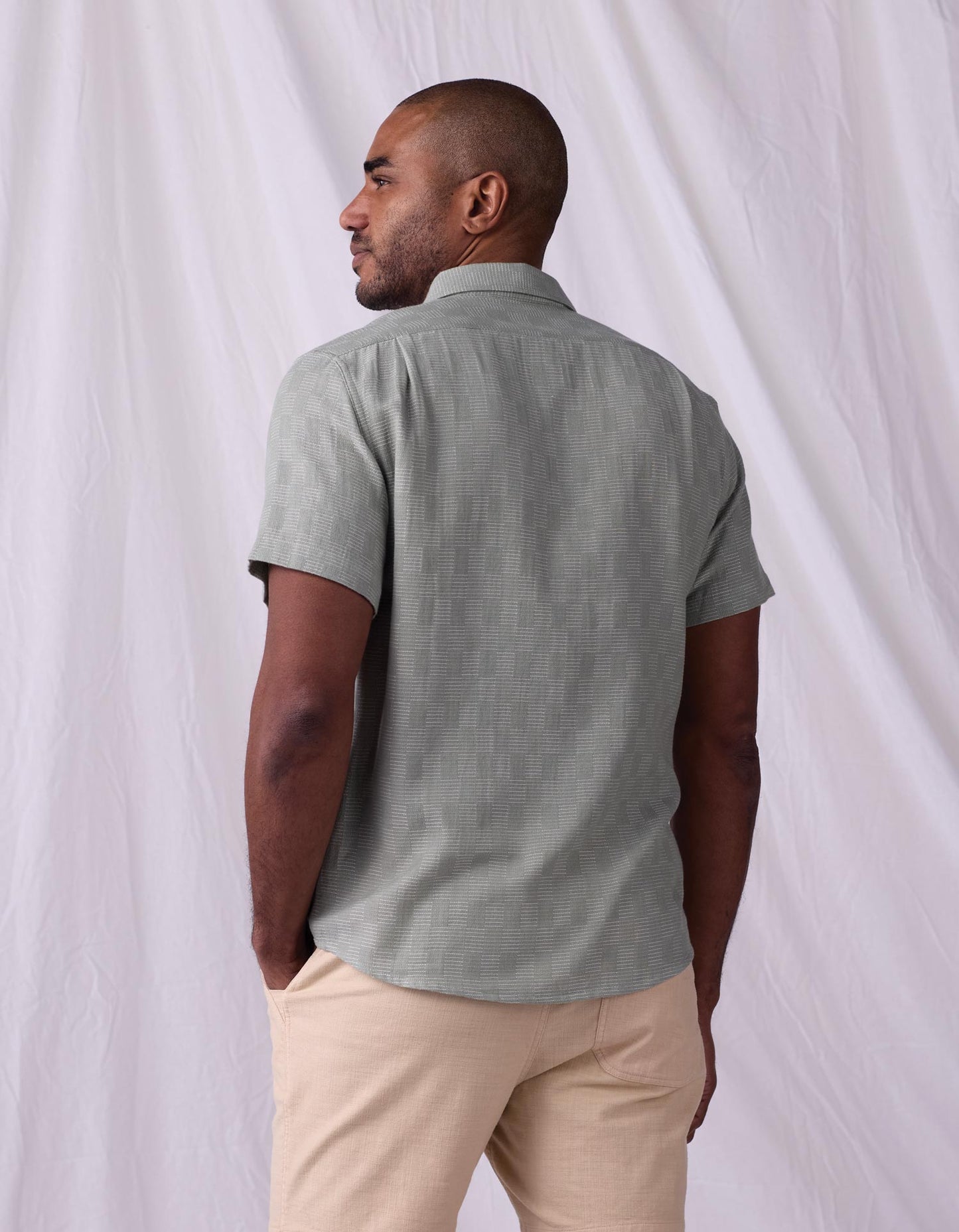 Freshwater Short Sleeve Button Up Shirt in Juniper Check
