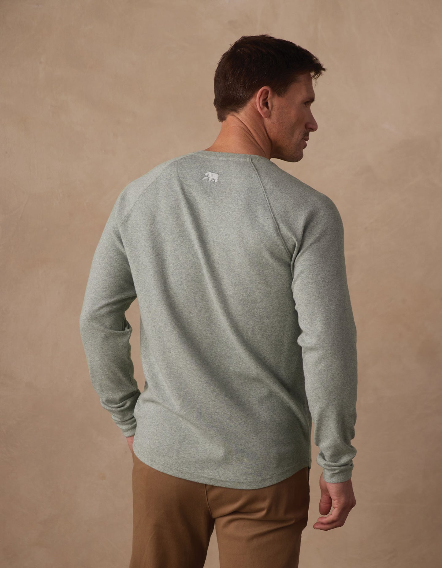 Puremeso Everyday Henley in Sea Glass