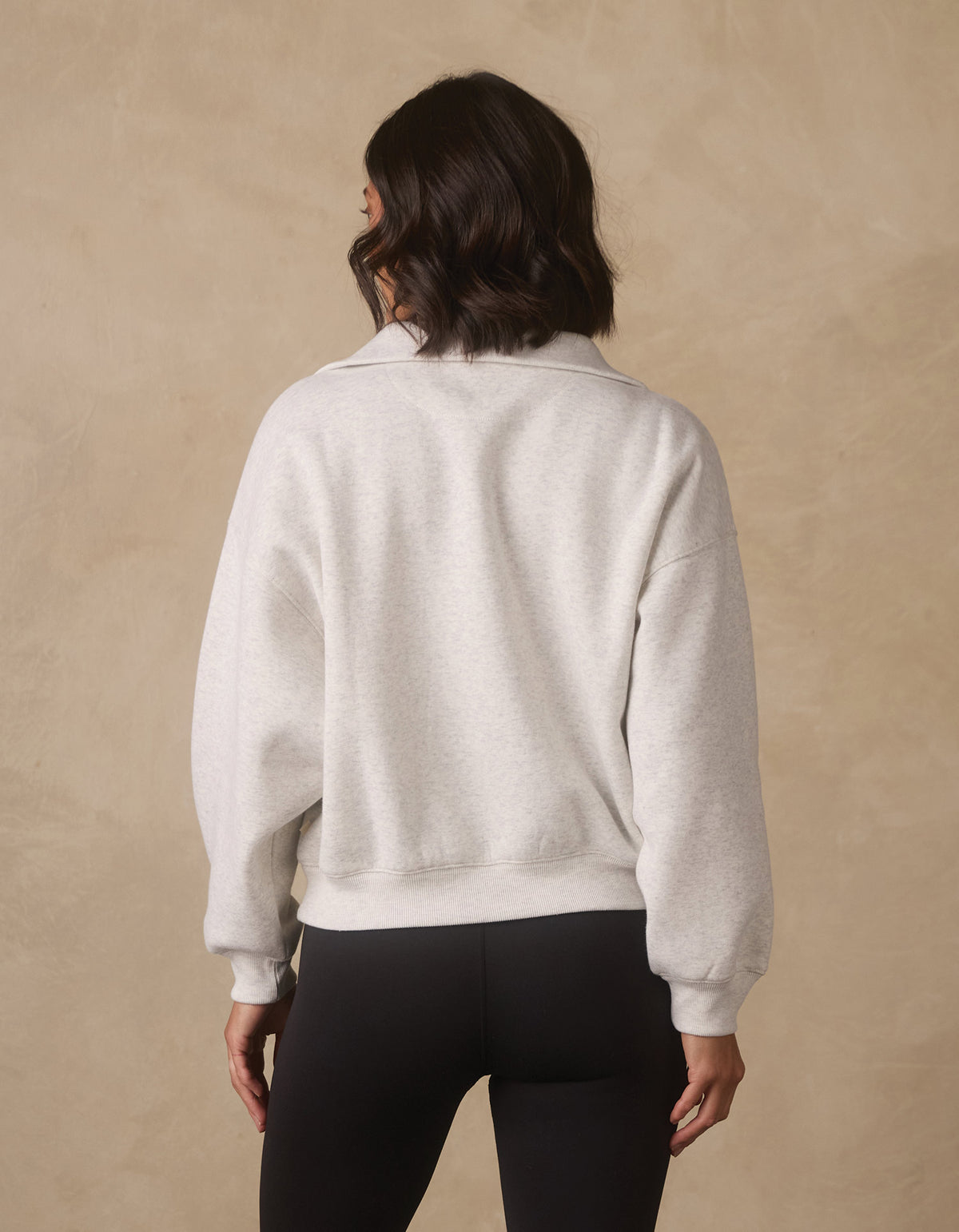 Normal Fleece Buttoned Popover in Stone
