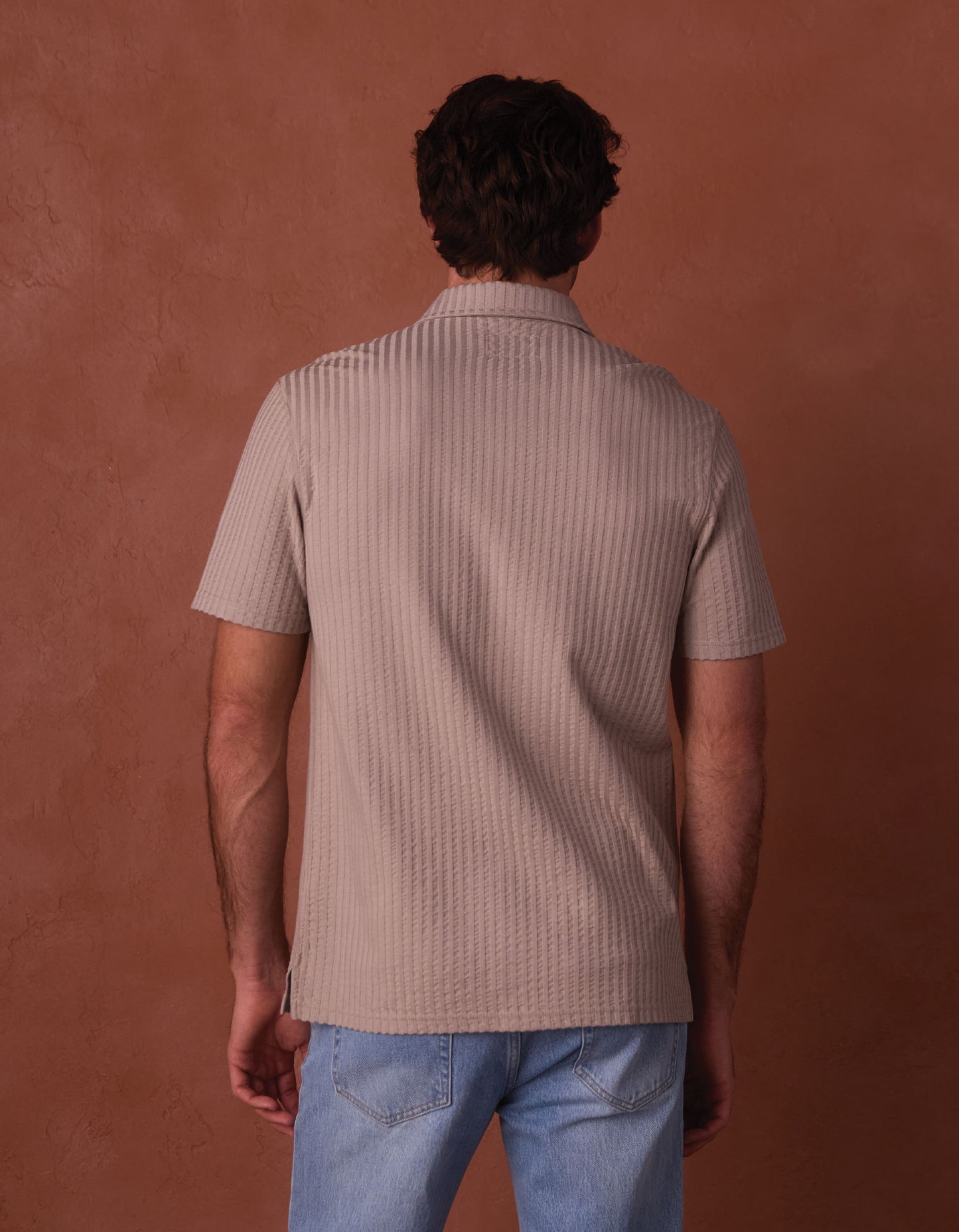 Knit Getaway Button Up in Taupe