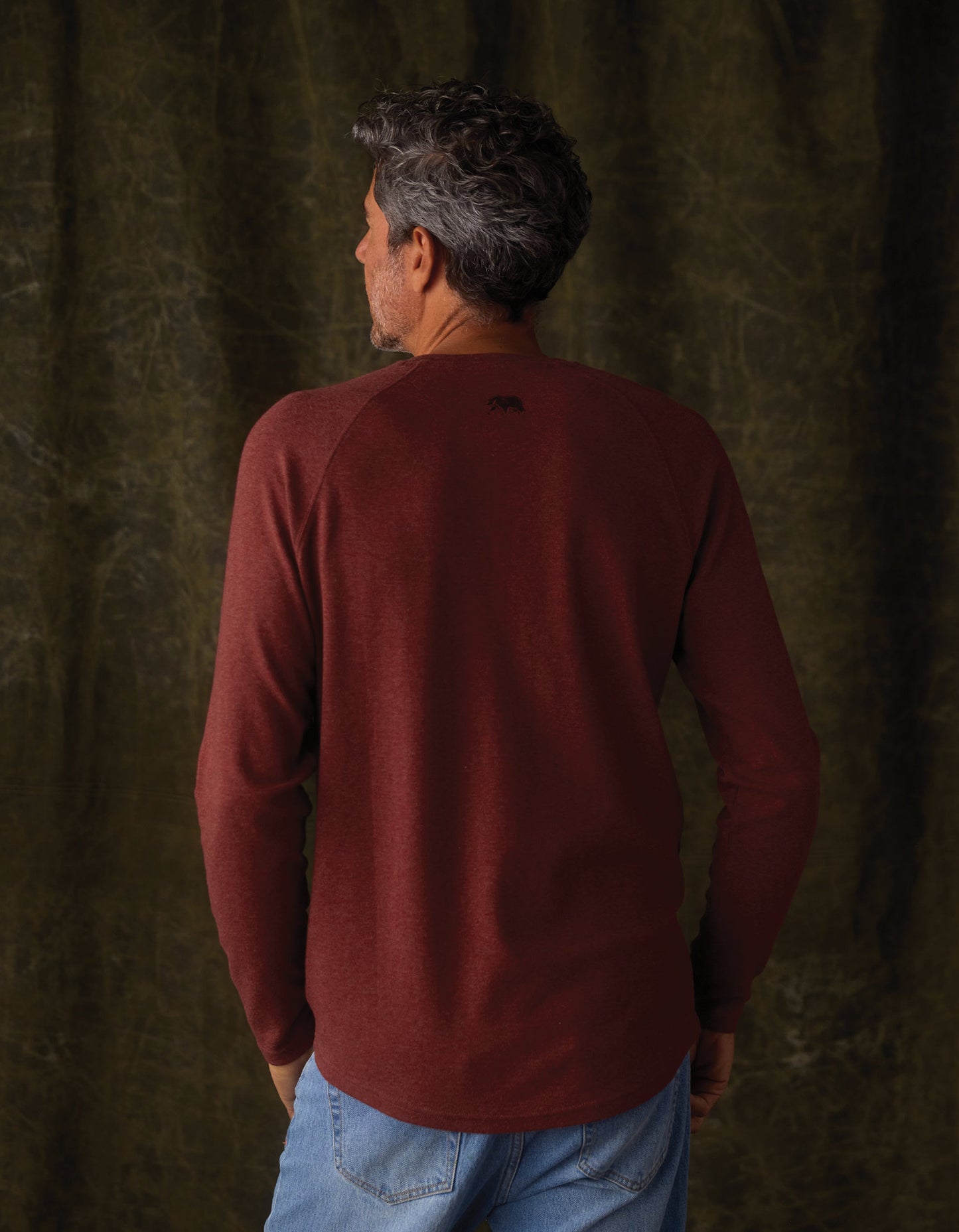 Puremeso Everyday Henley in Redwood