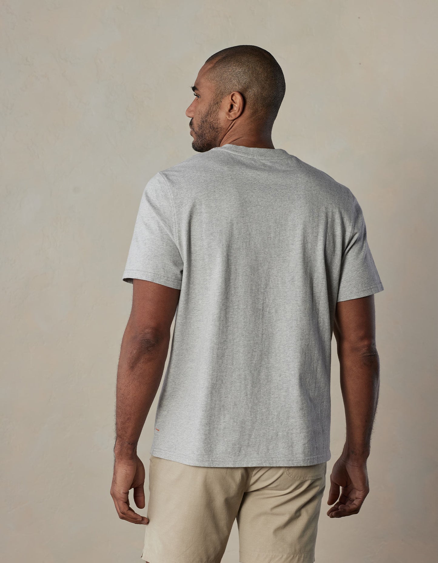 Lennox Jersey Relaxed Tee in Heathered Grey