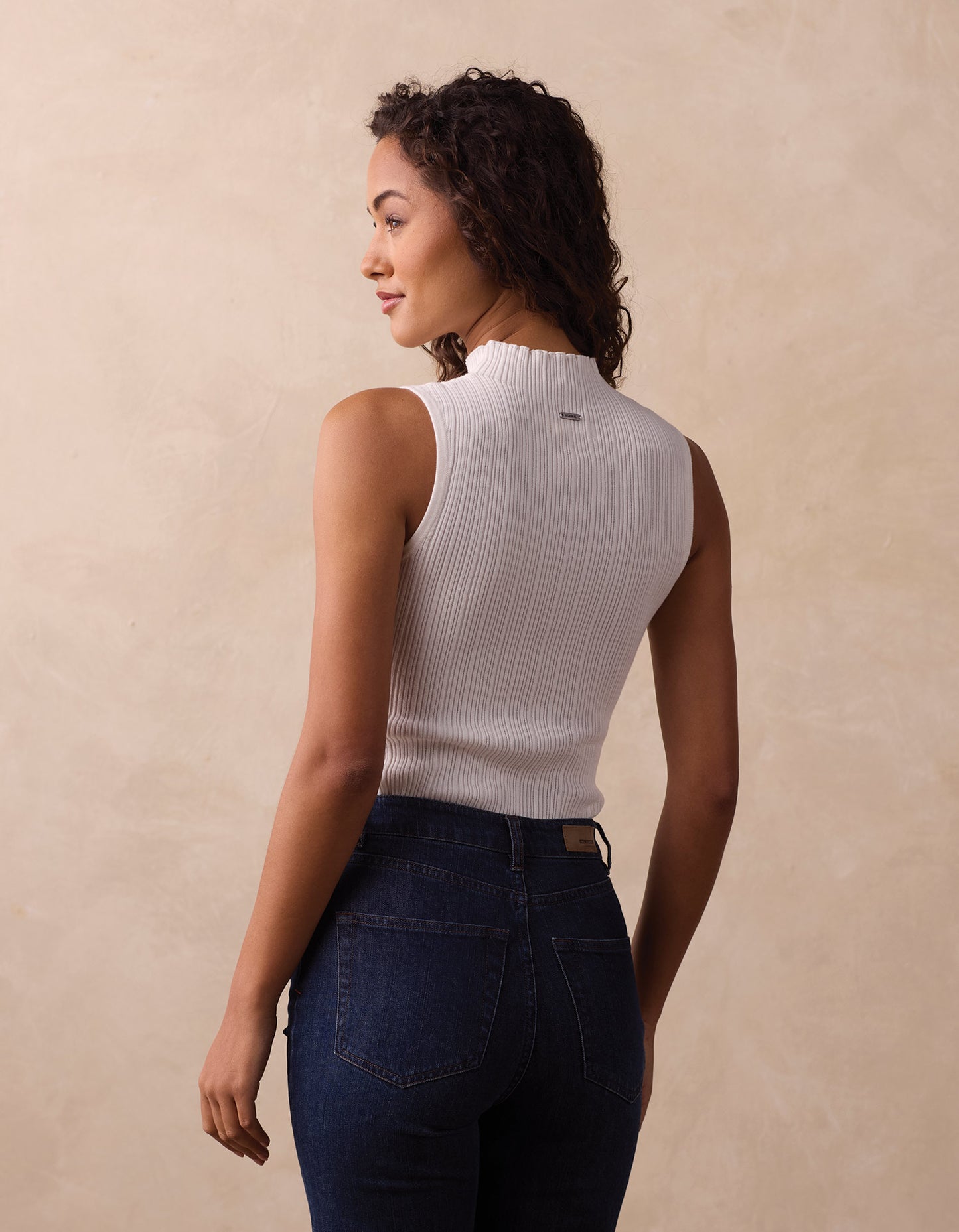 Carolyn Knit Tank in Ivory