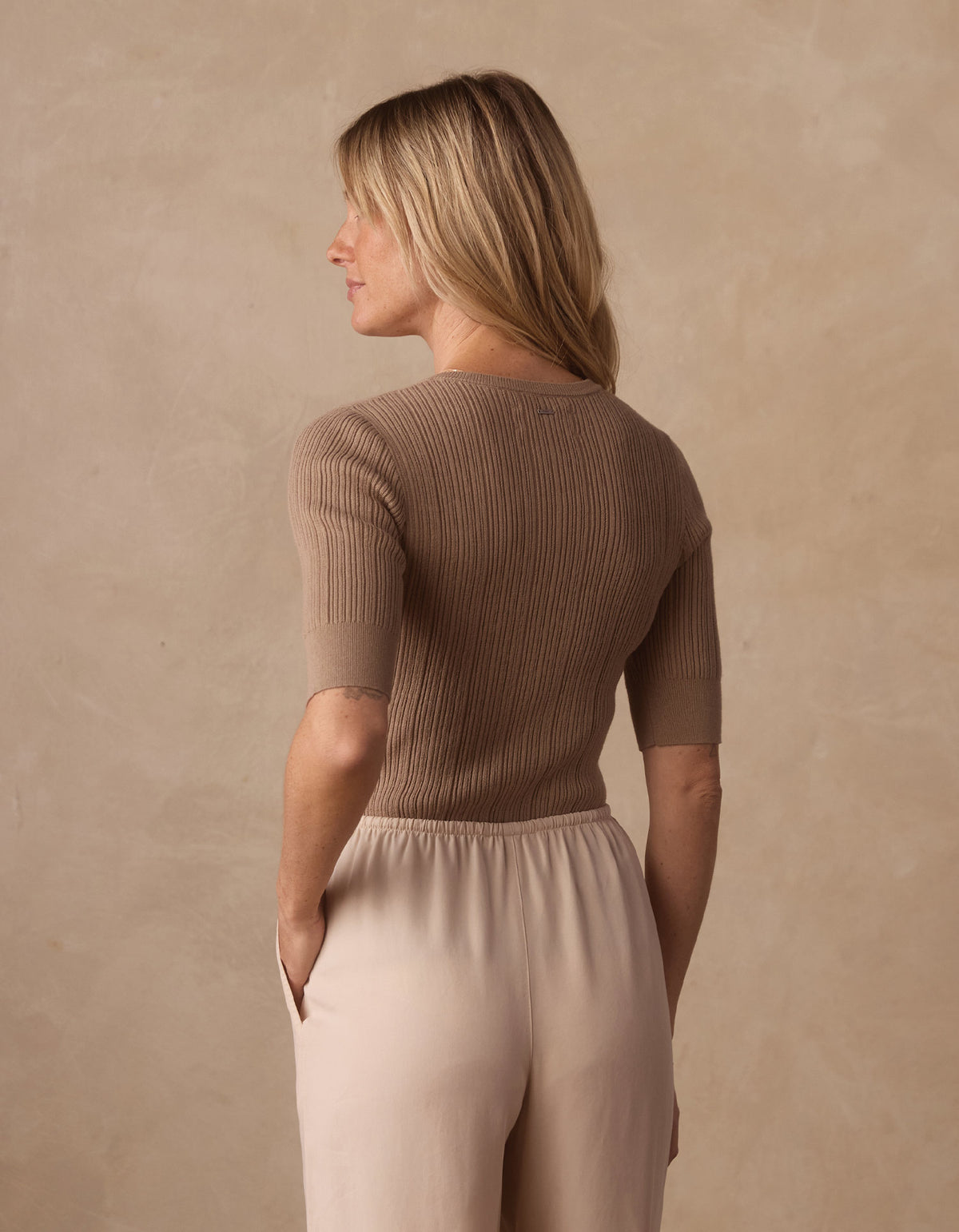 Coco Henley Sweater in Taupe