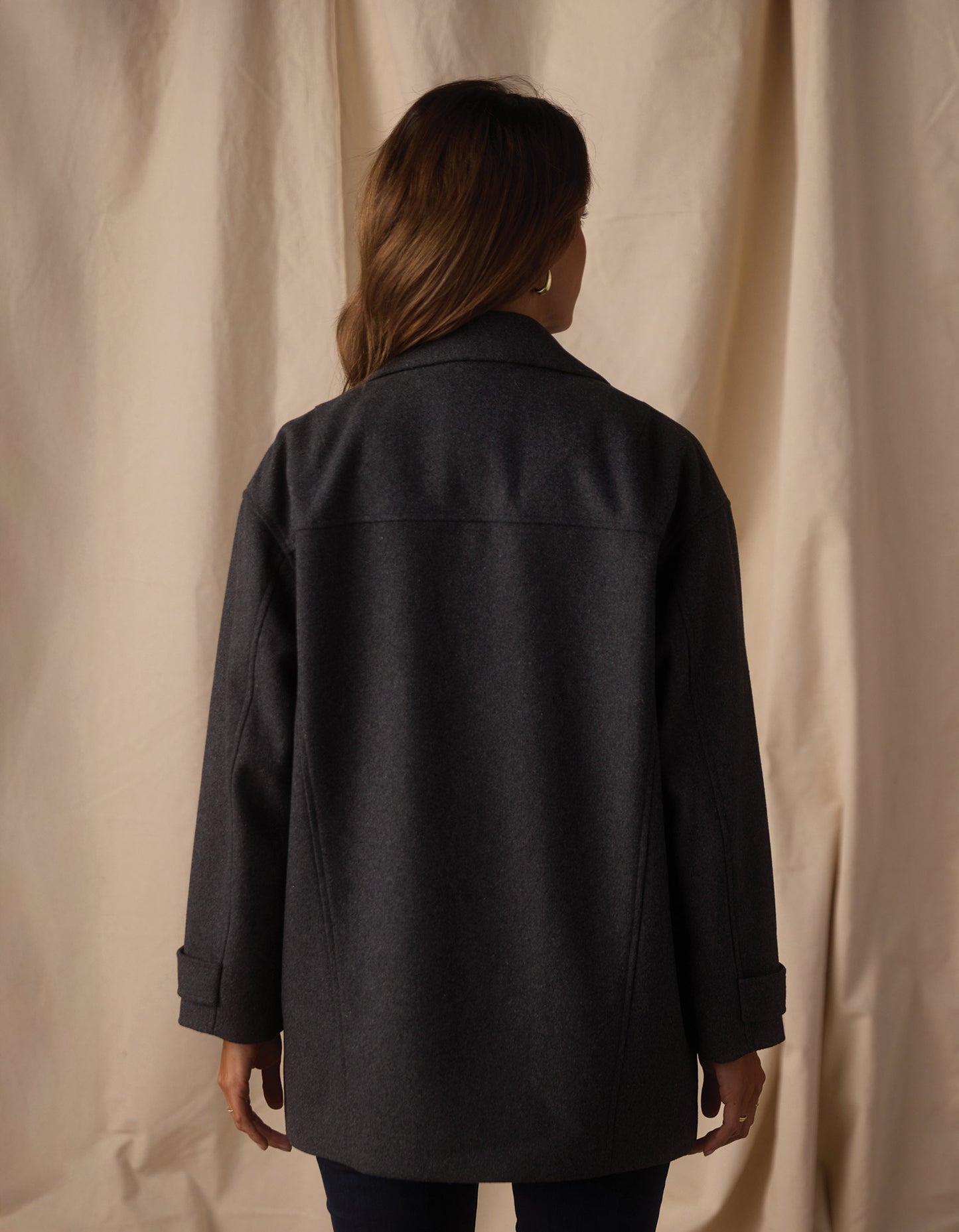 Oversized Blazer Jacket in Charcoal