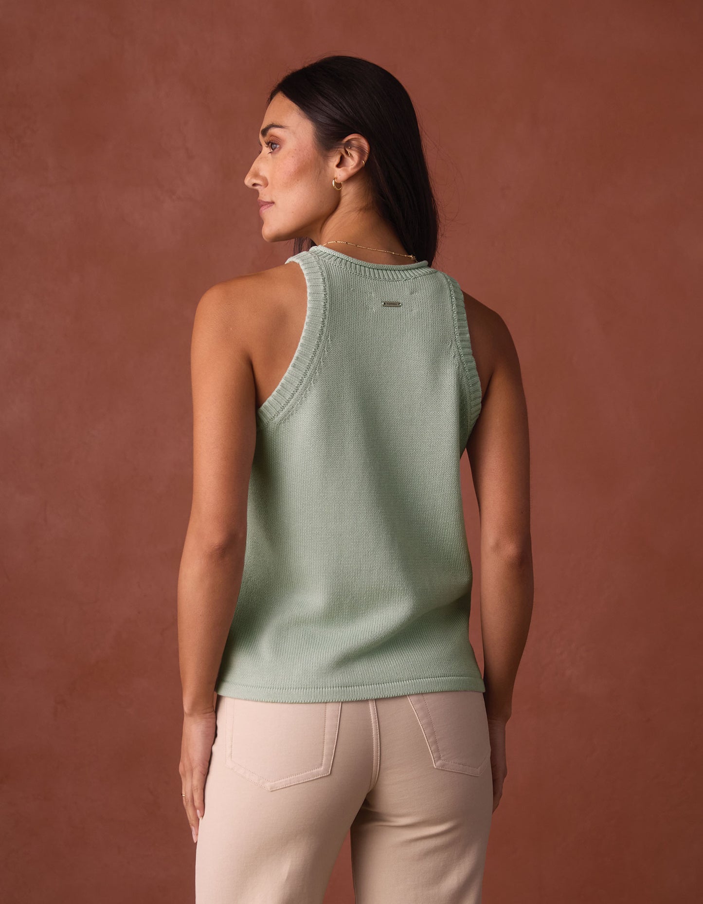 Wanderlust Hi-Neck Tank in Sea Glass