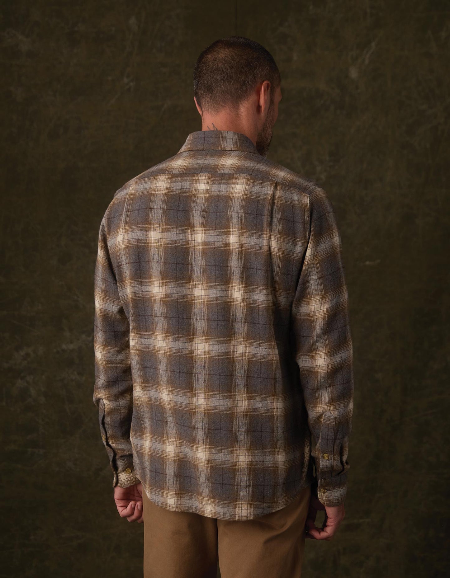Hudson Double Brushed Flannel in Heathered Grey Plaid