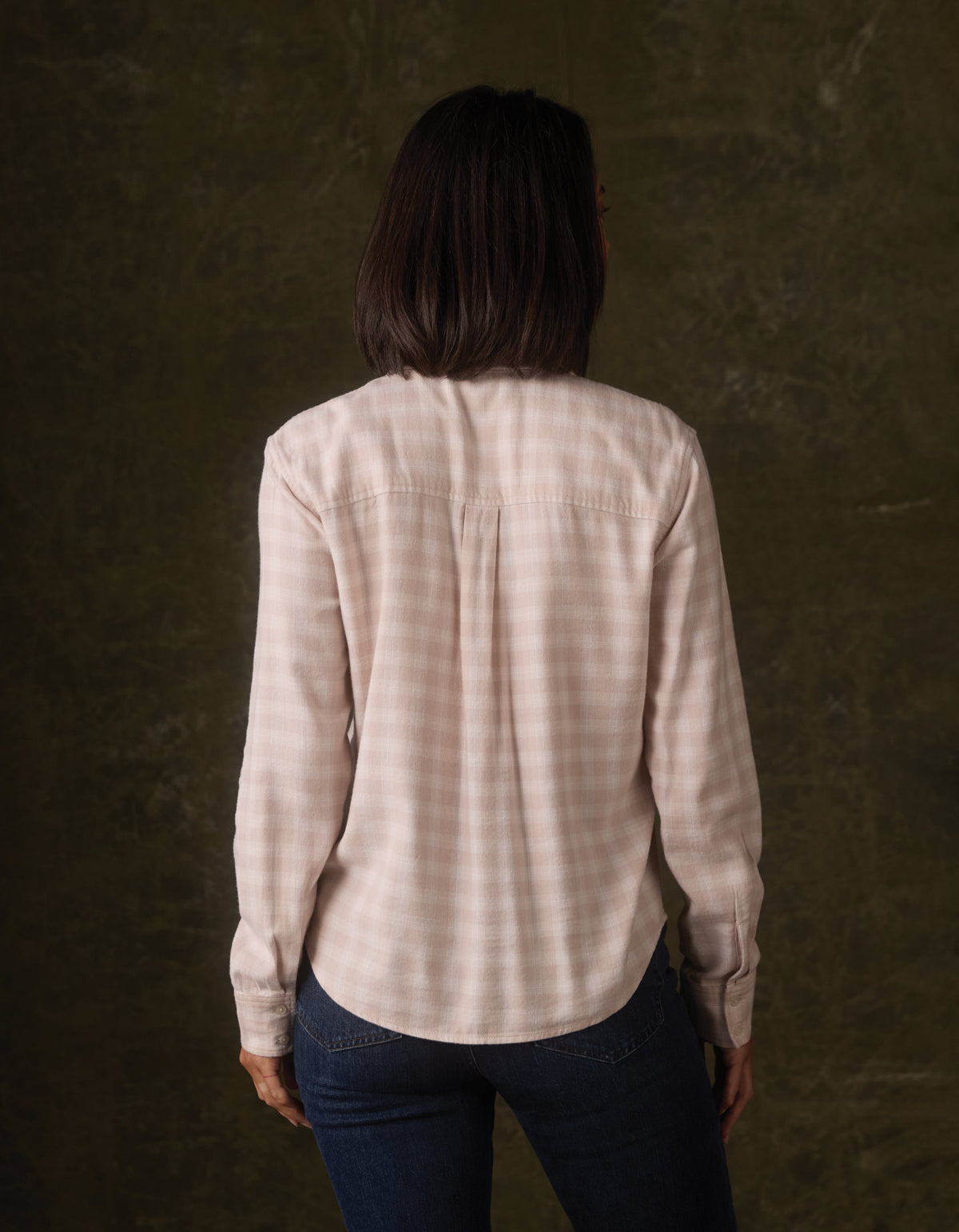 Softloom Flannel Button Up in Oat Plaid