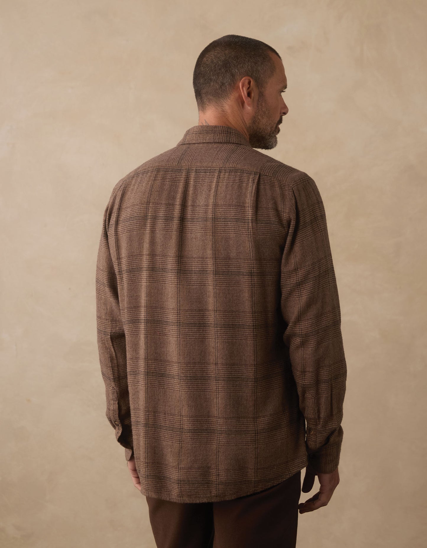 Owen Lightweight Button Up in Espresso Plaid