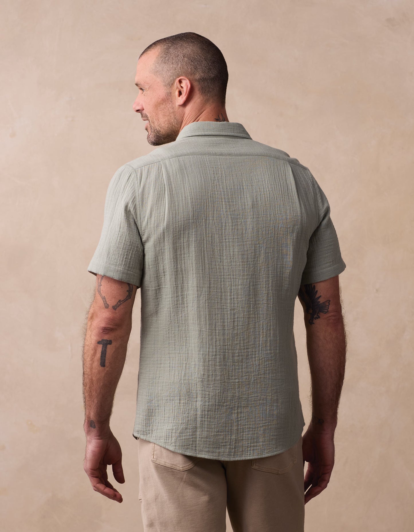 Kalo Short Sleeve Button Up in Juniper