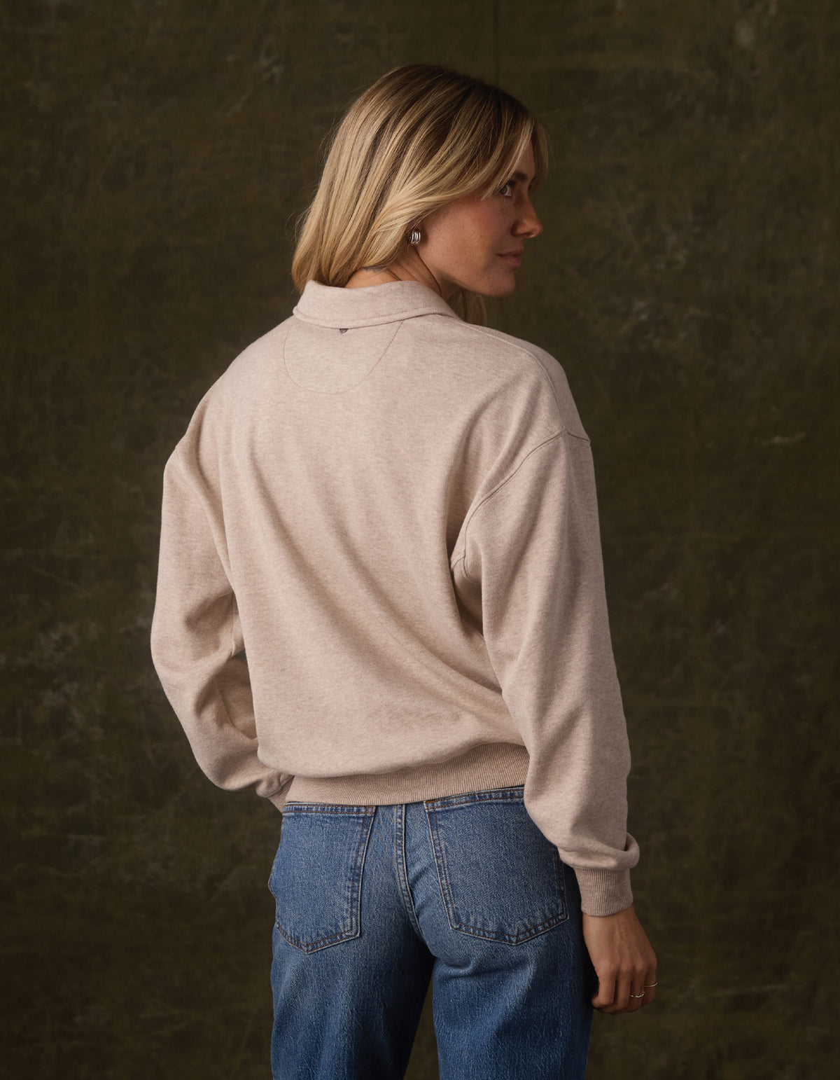 Women's Fleece Puremeso Polo Popover in Fawn