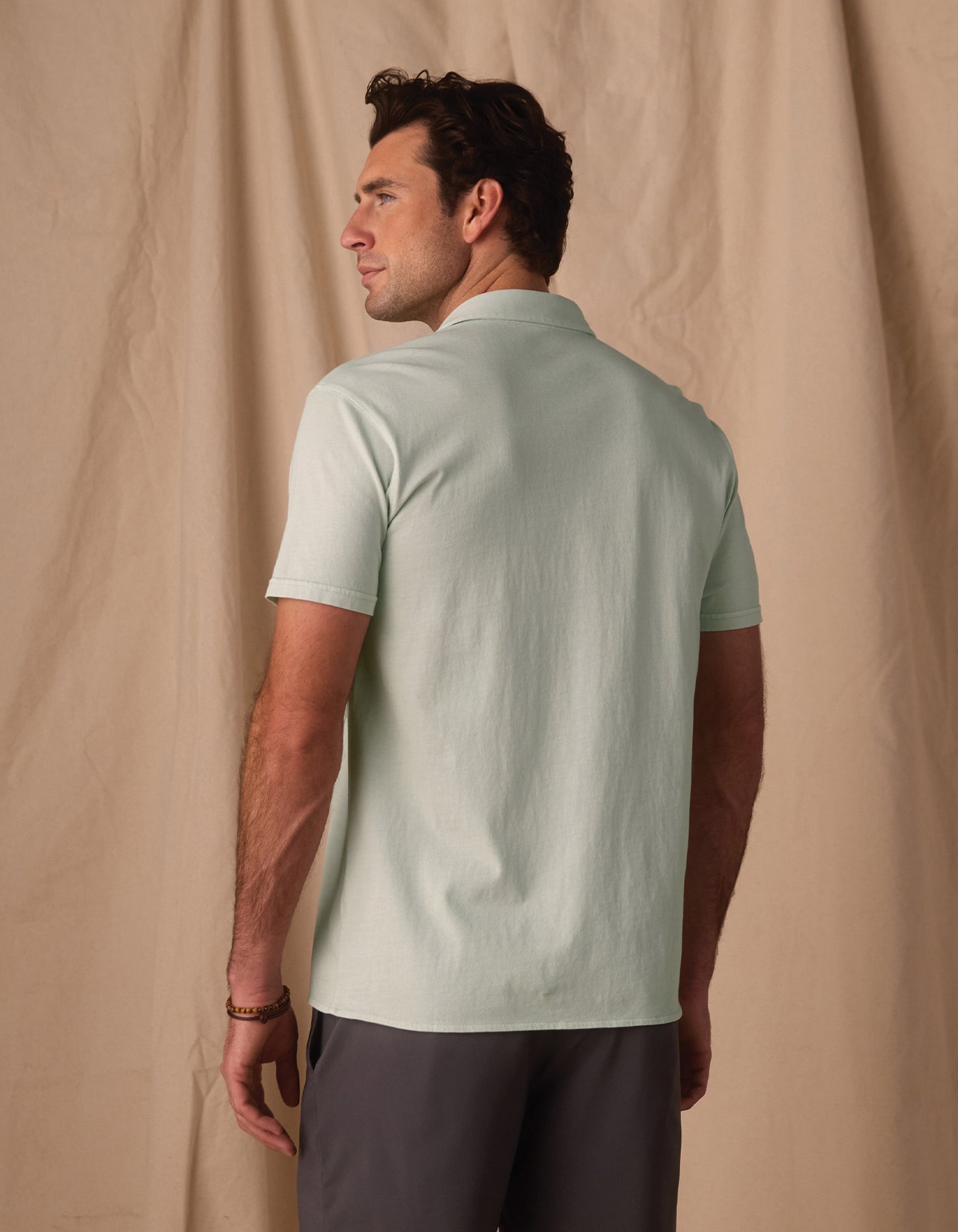 Normal Jersey Button Up in Sea Glass