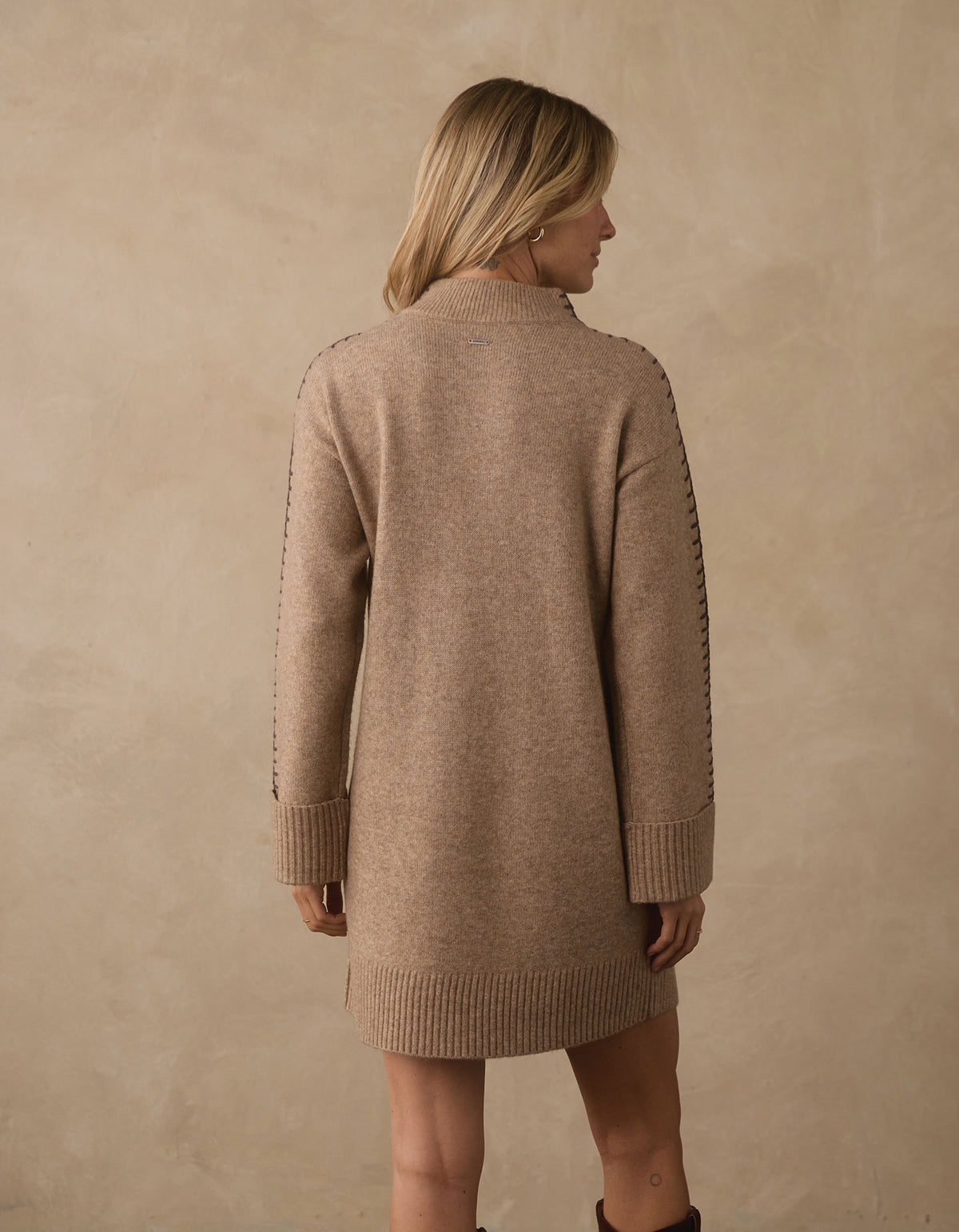 Craft Stitch Sweater Dress in Teak