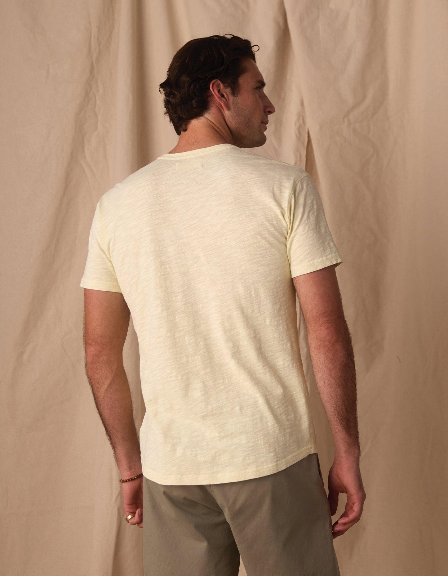 Vintage Slub Henley in Pear Sorbet