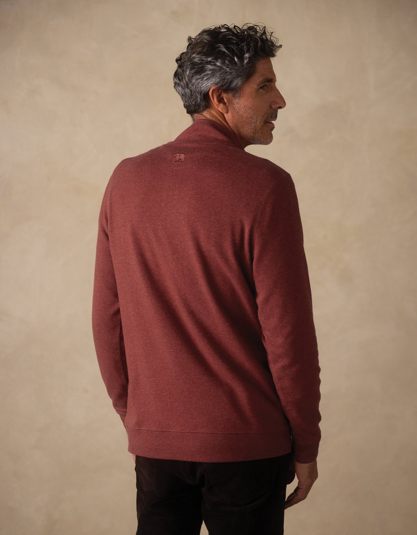 Puremeso Weekend Quarter Zip in Redwood