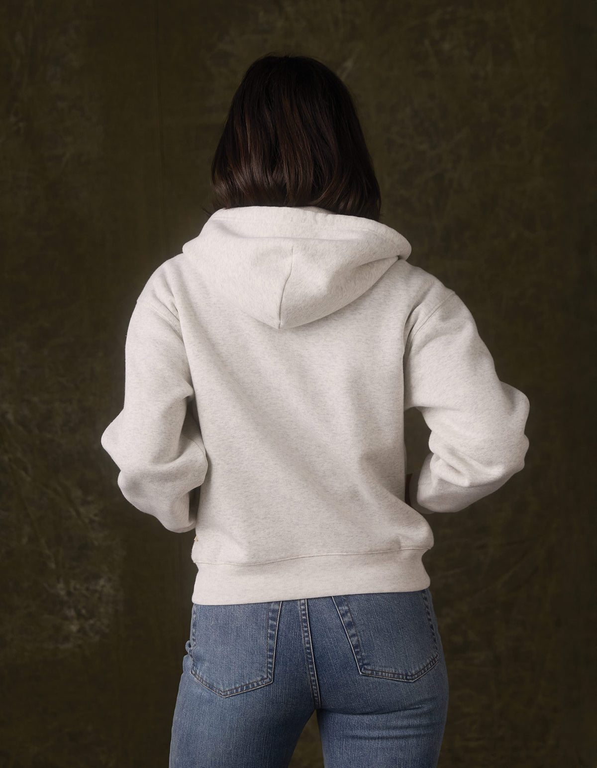 Normal Fleece Fullzip Hoodie in Stone