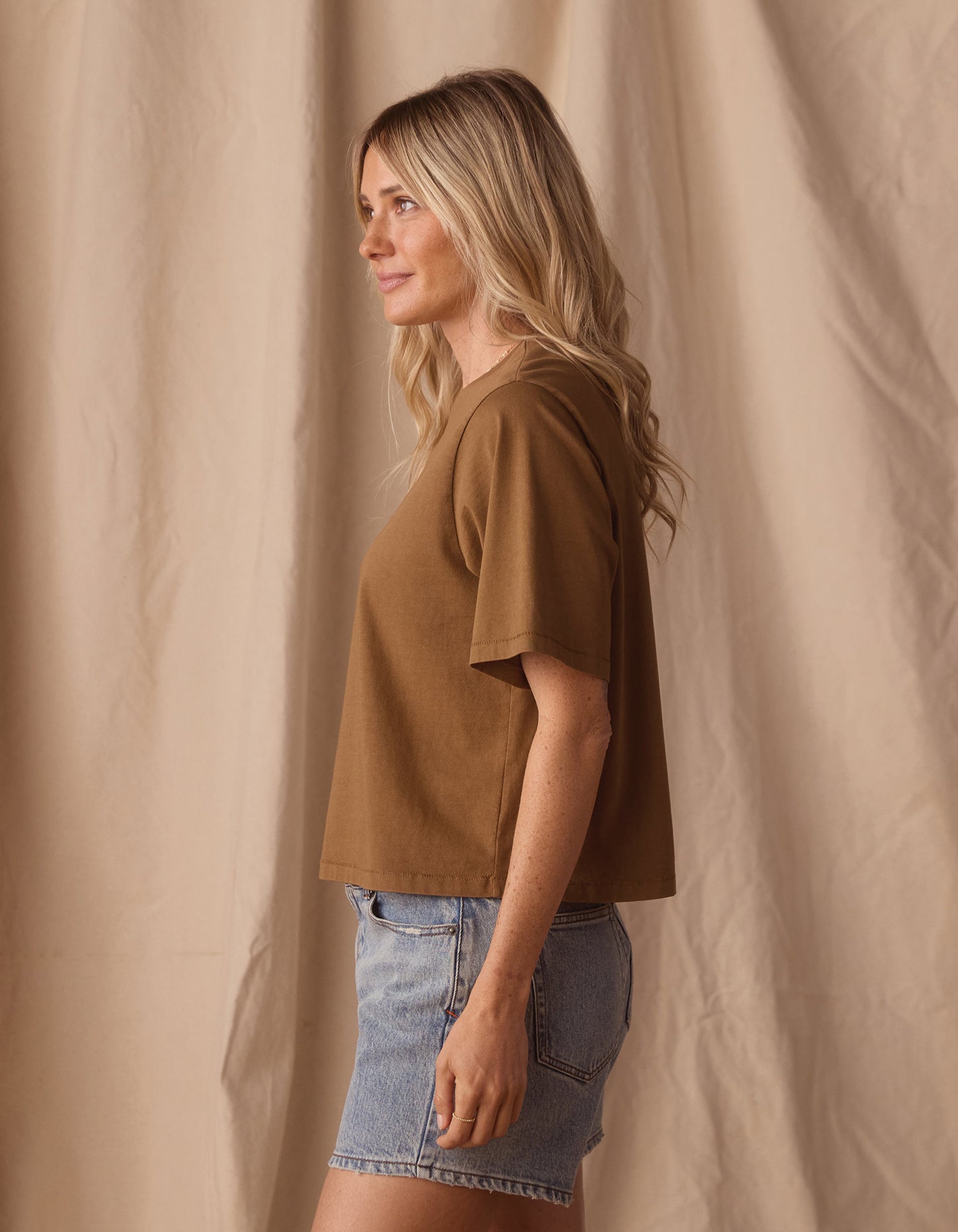 Normal Jersey Weekend Tee in Fennel