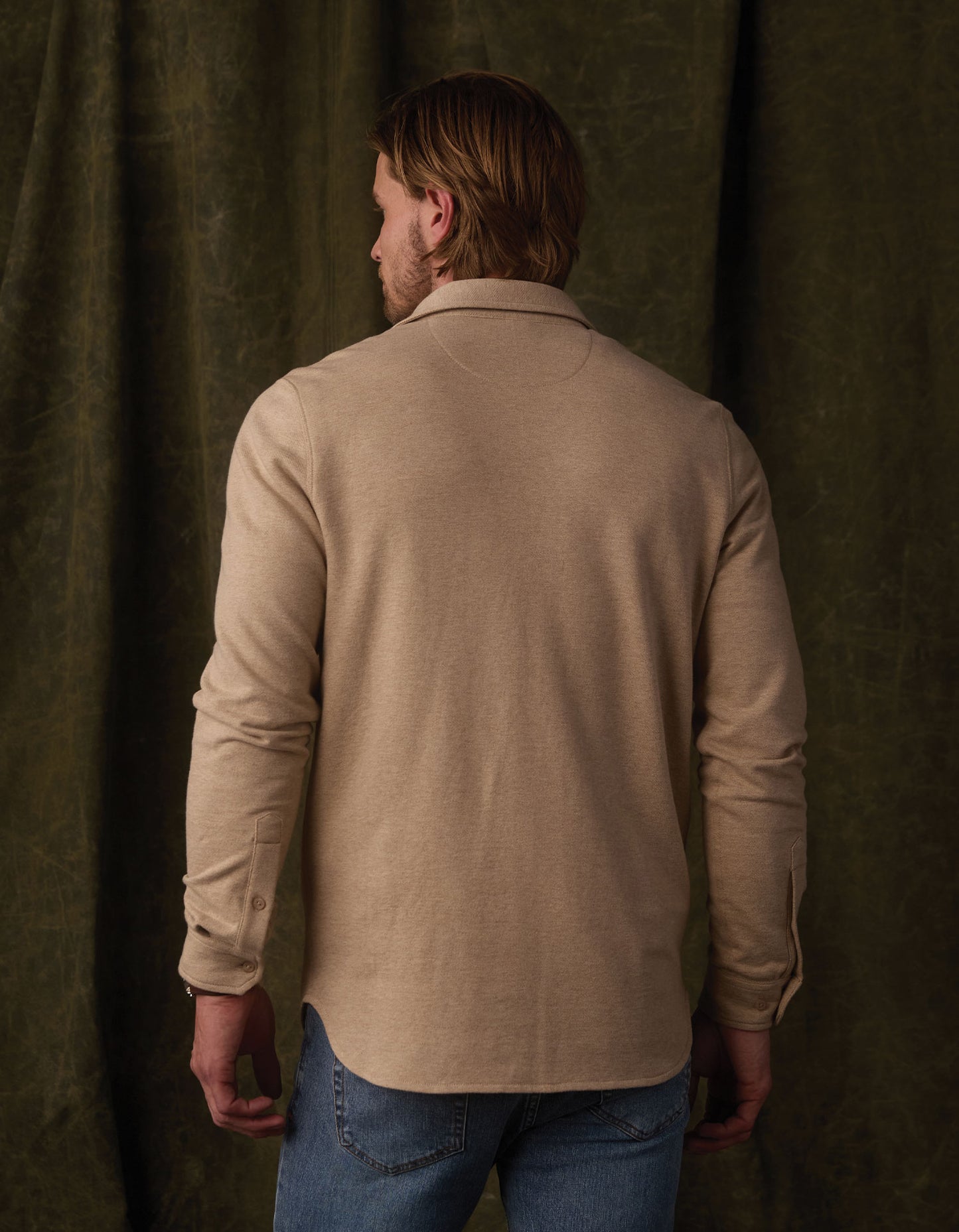 Textured Knit Shirt in Oat