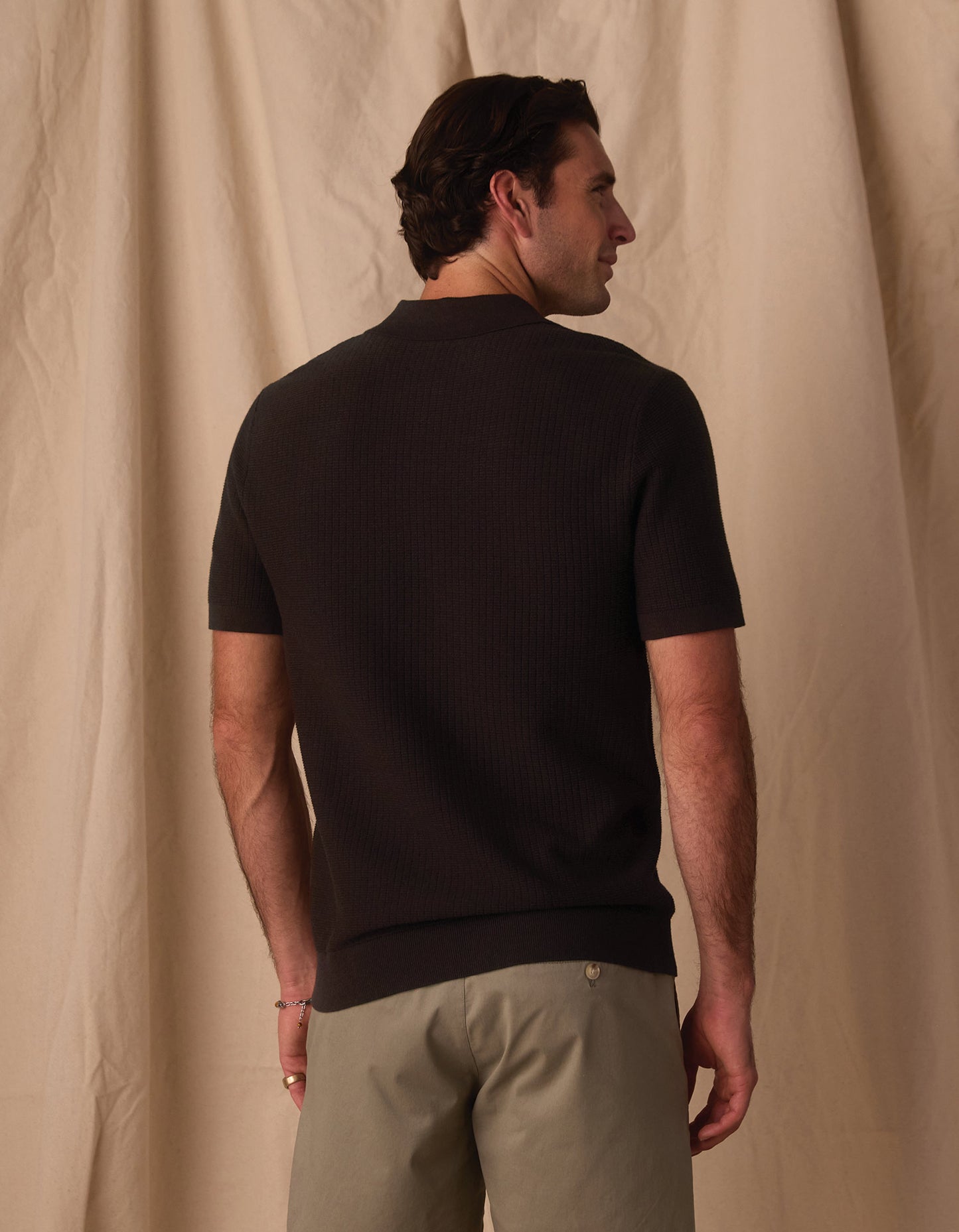 Breezeknit Polo in Dark Brown