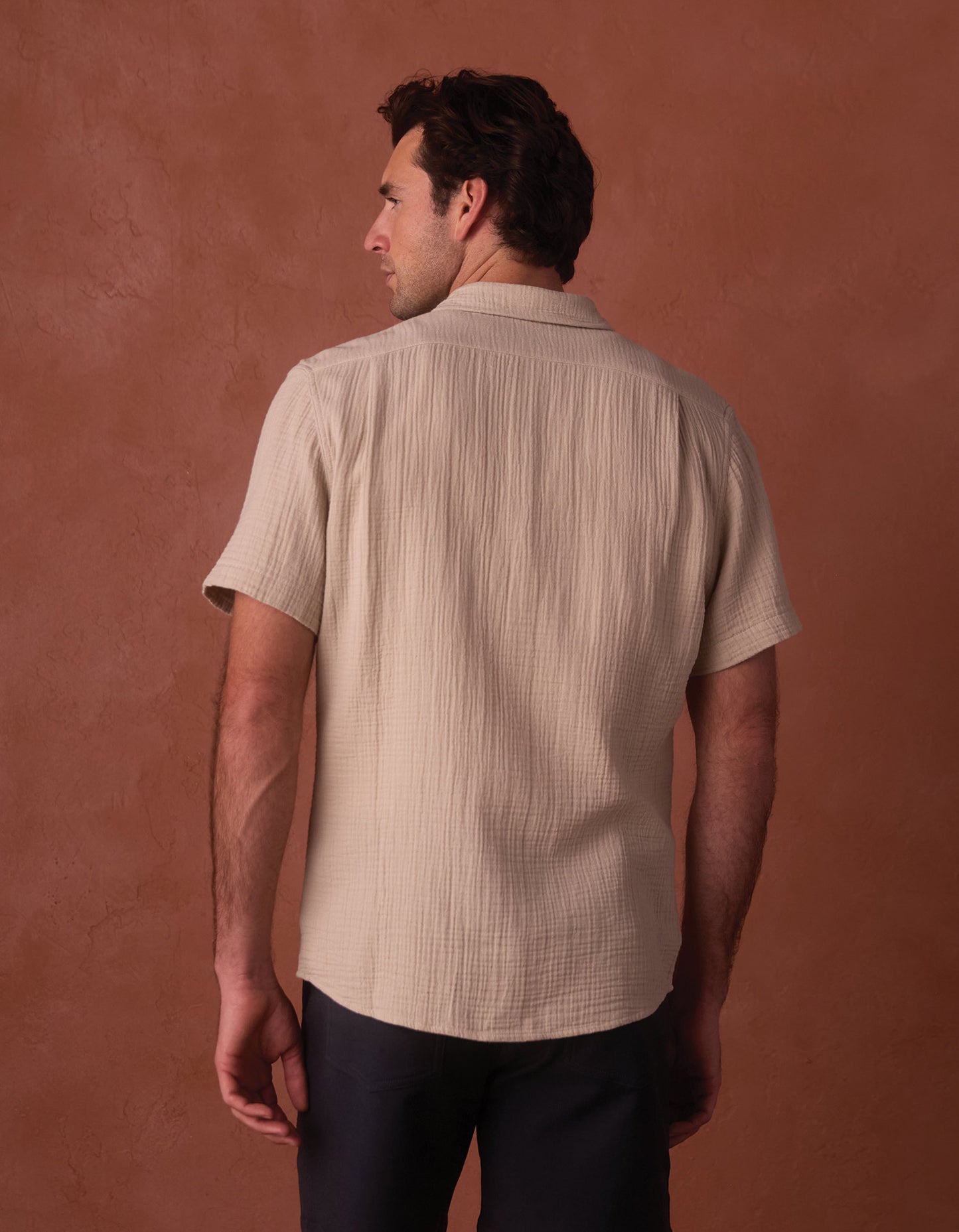 Kalo Short Sleeve Button Up in Pumice
