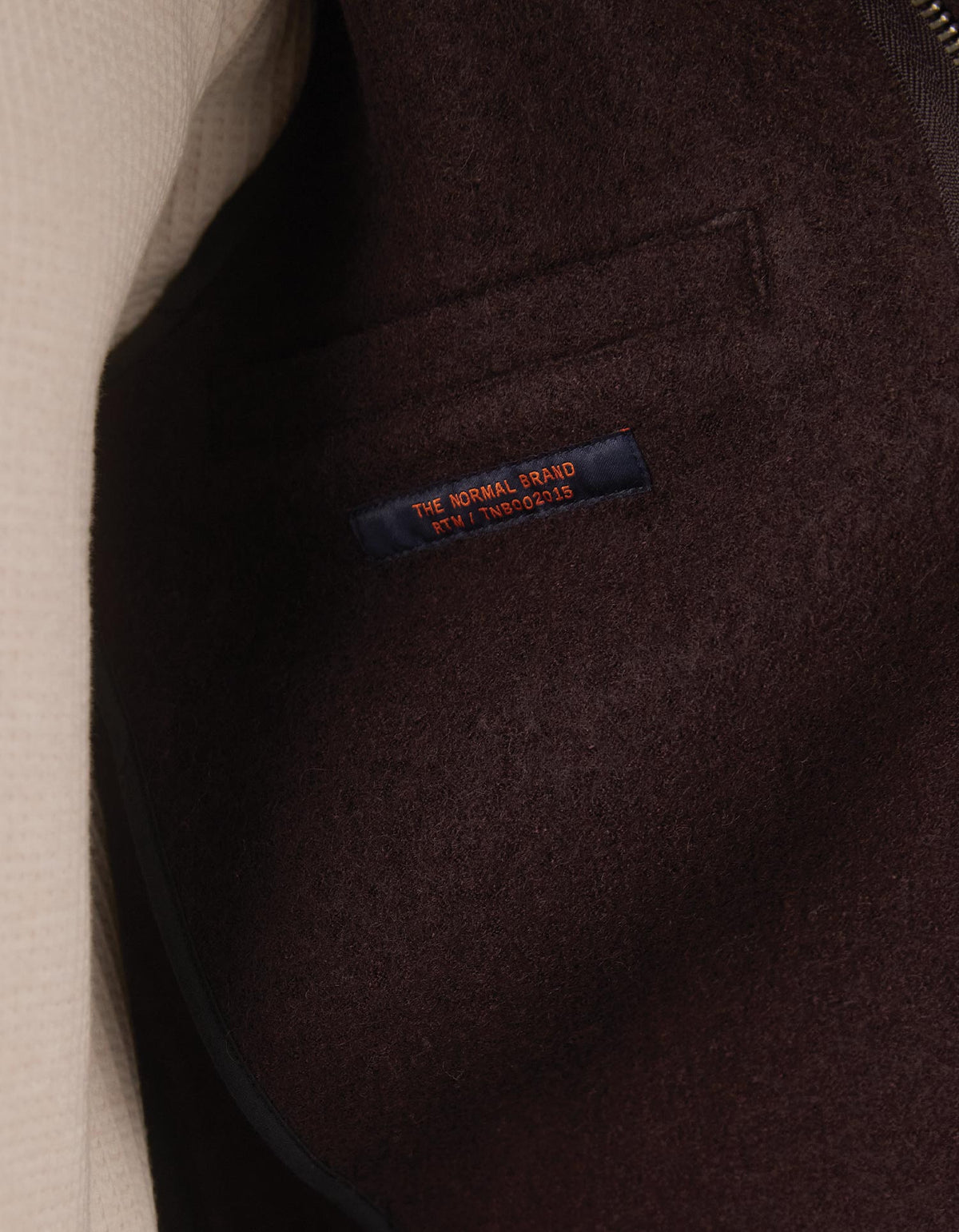 Balboa City Peacoat in Midnight Brown